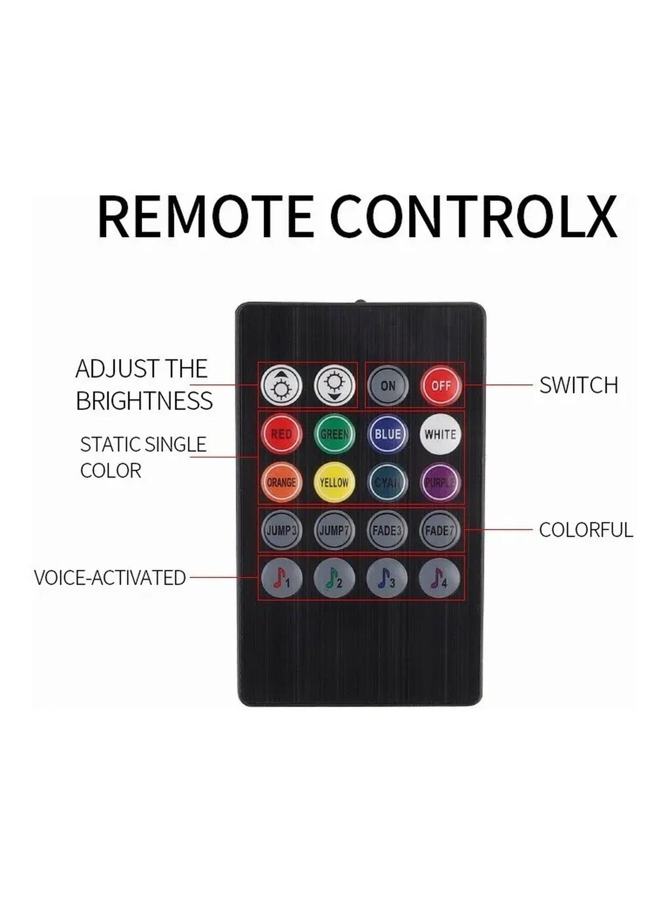 Luces LED RGB Para Autos Control Remoto Resistente Ajustable-8