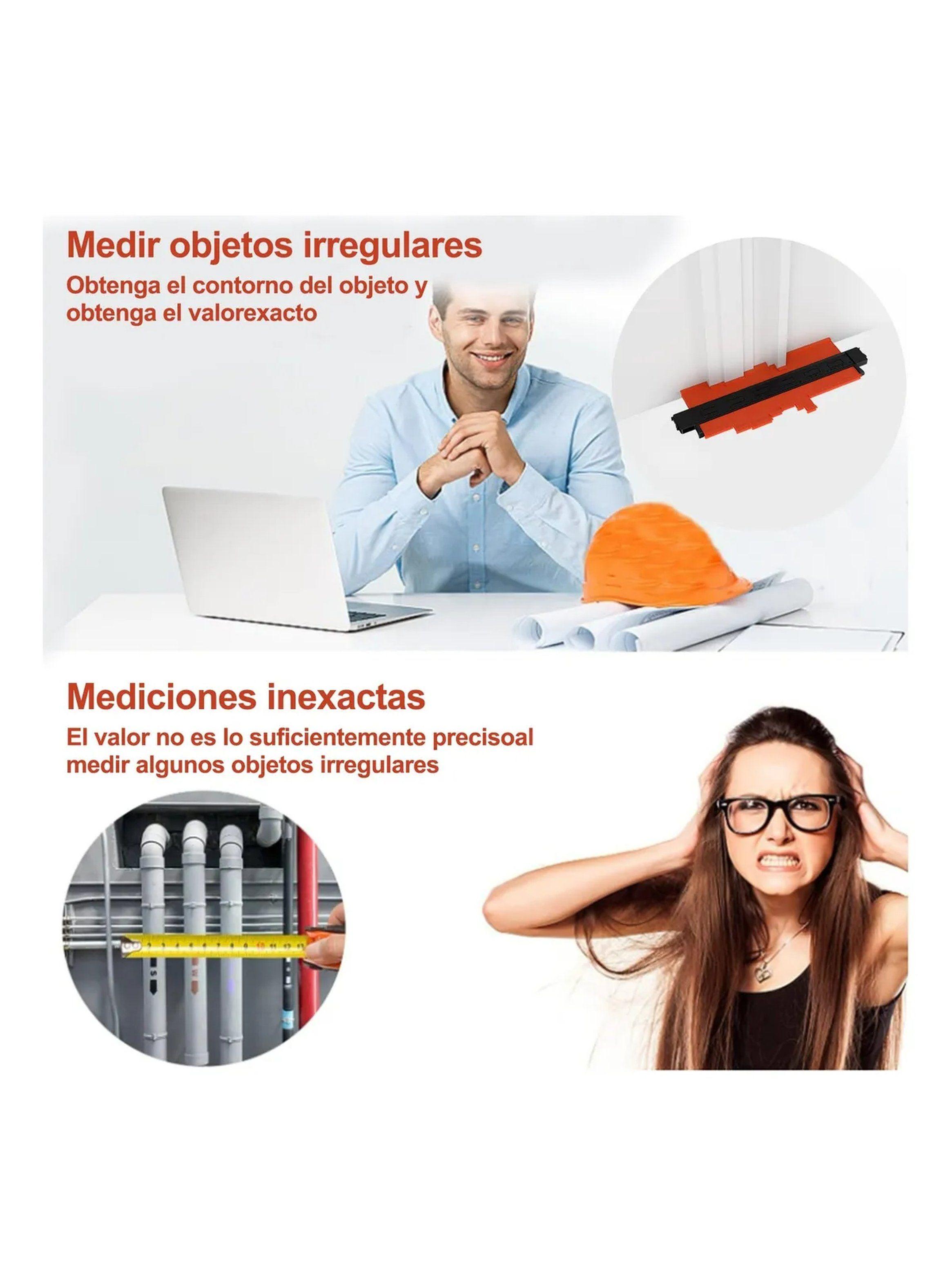 Medidor de Contorno Ajustable Plástico 45.5cm Naranja-7