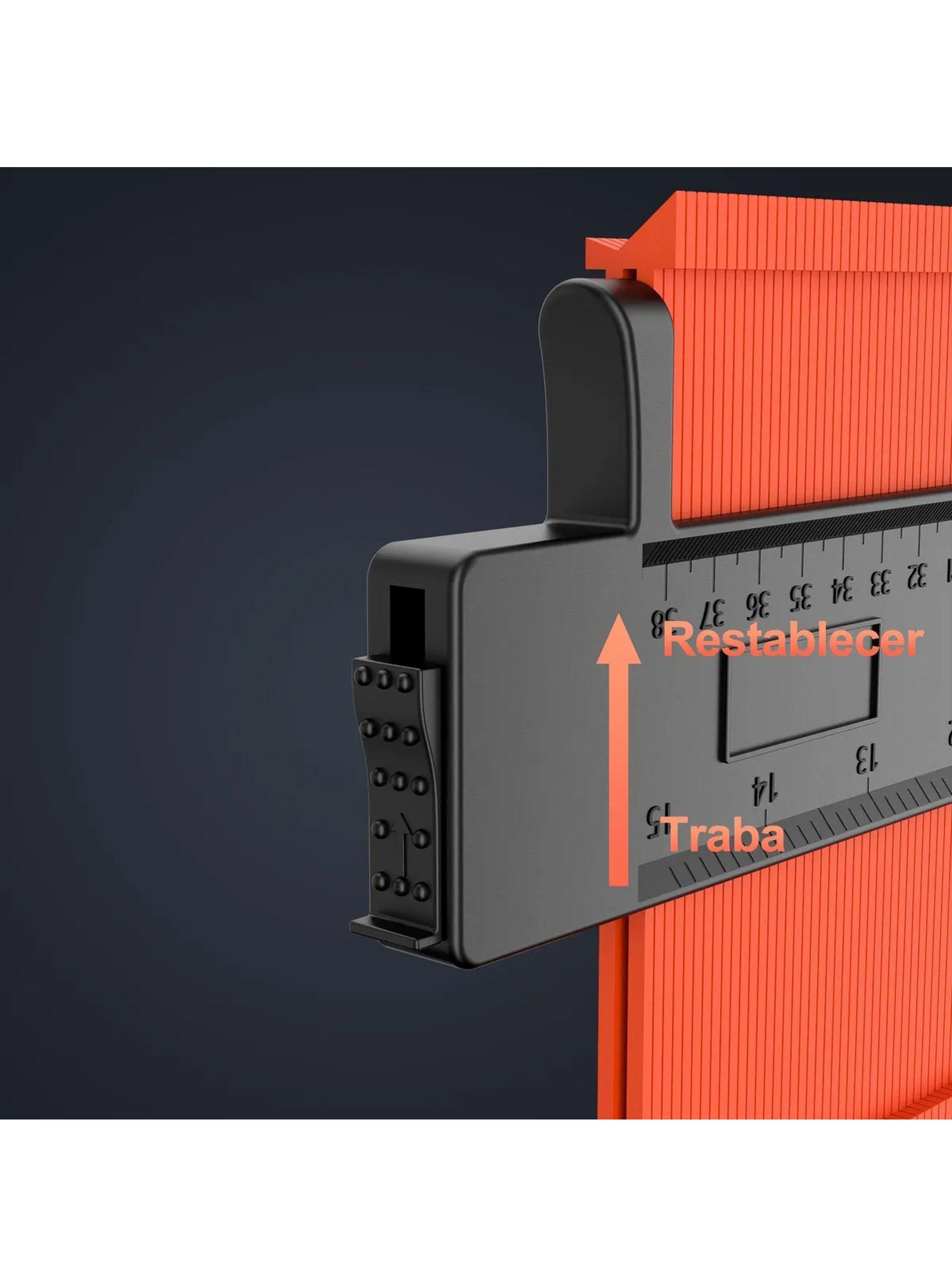 Medidor de Contorno Ajustable Plástico 45.5cm Naranja-8