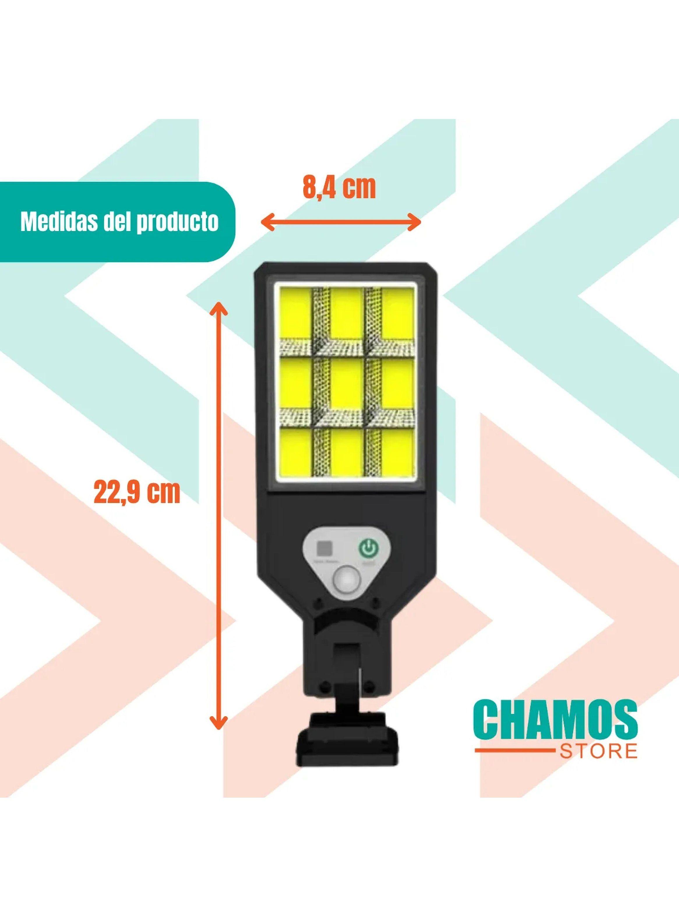 Lámpara Solar LED Exterior con Sensor de Movimiento 8 Horas Carga-1