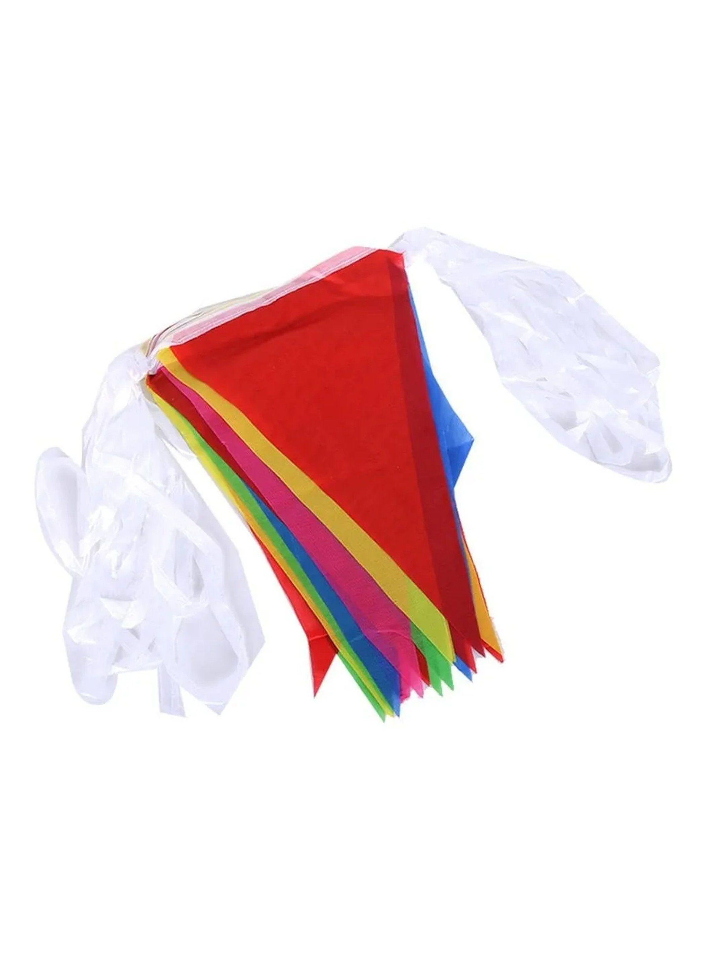 Banderines Triangulares de Plástico Multicolor Decorativos -1