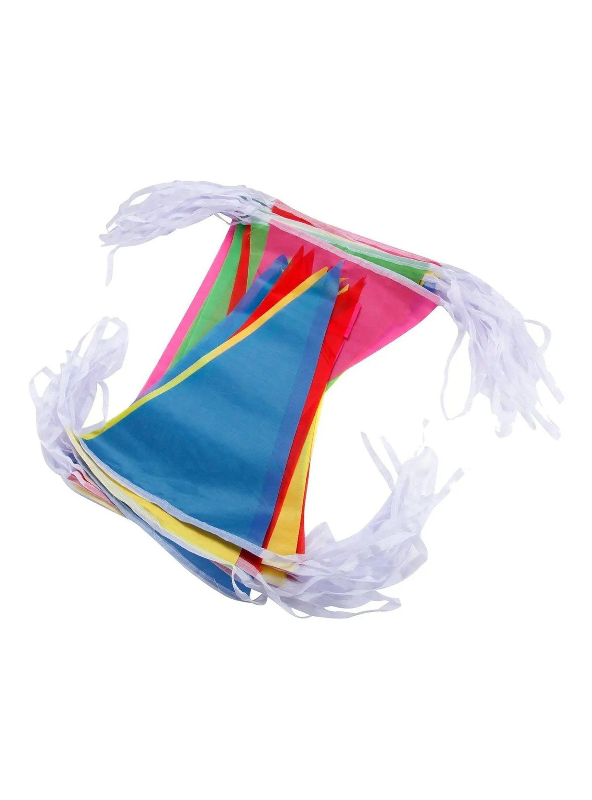 Banderines Triangulares de Plástico Multicolor Decorativos -2
