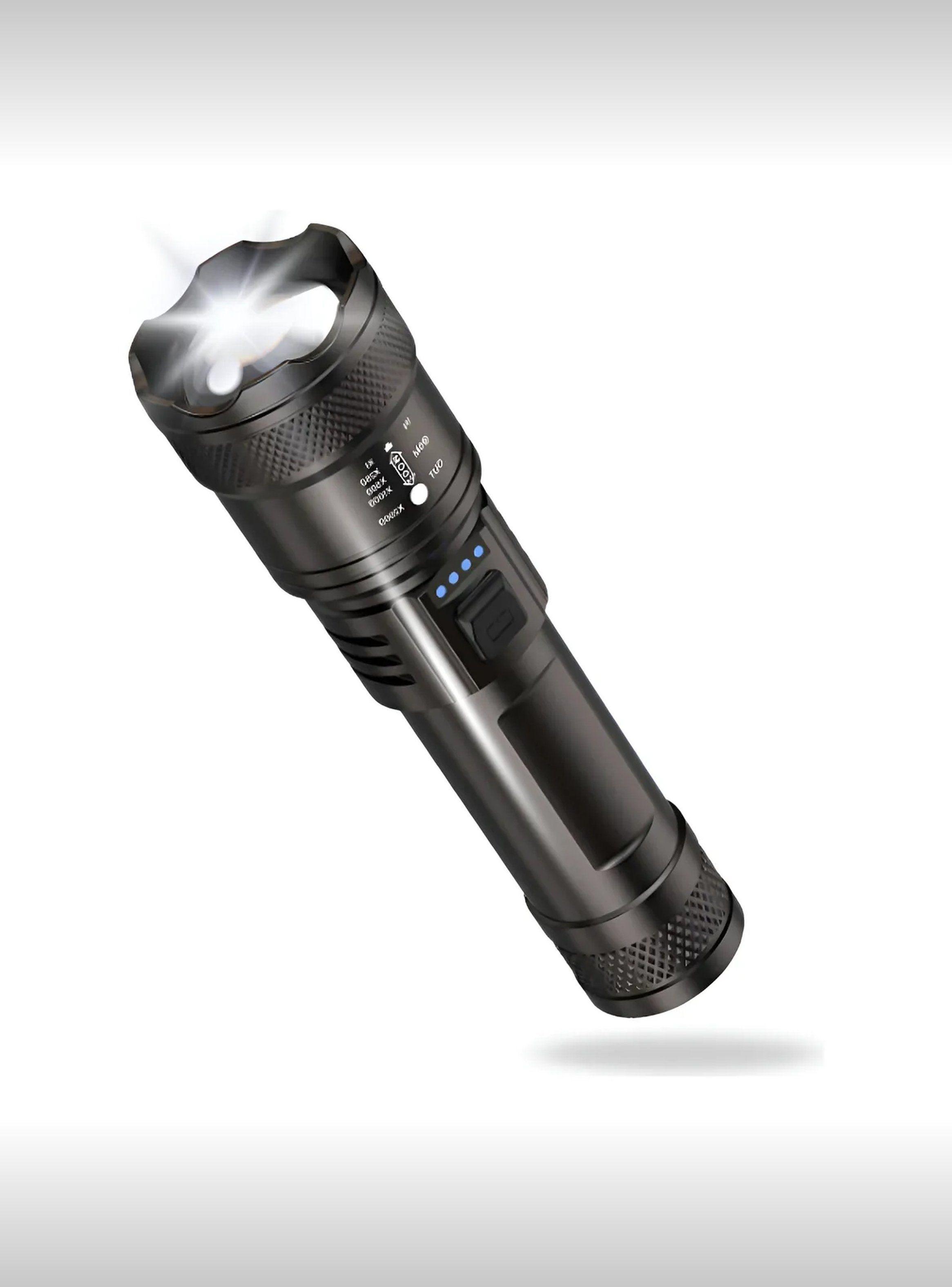 Linterna LED Recargable Zoom Ajustable Resistente Al Agua-0