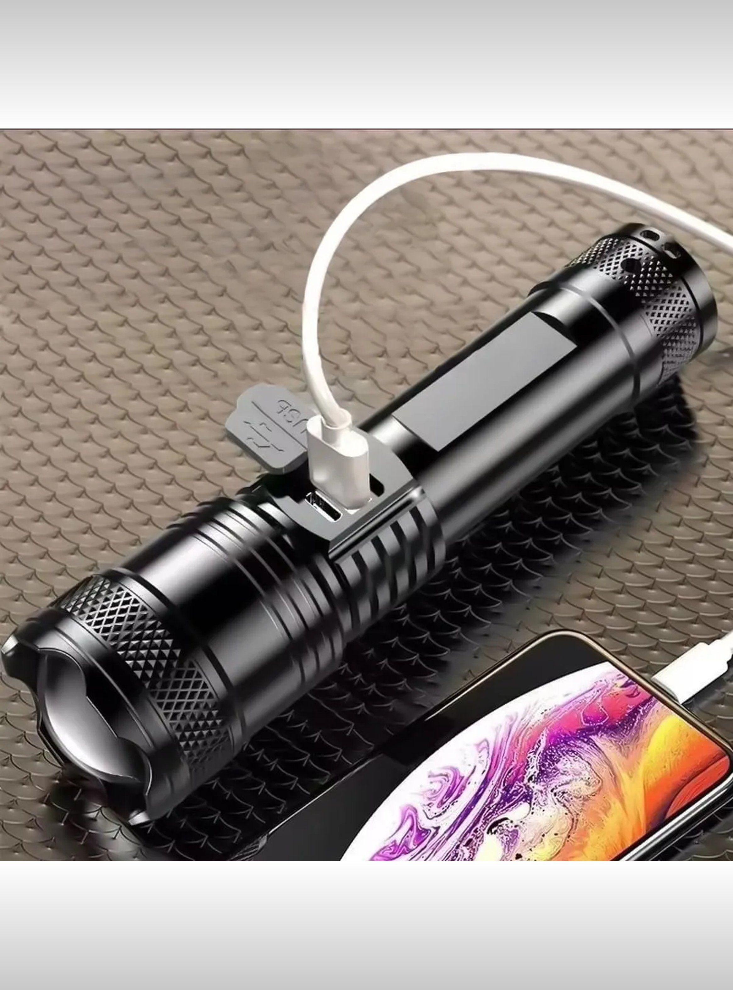 Linterna LED Recargable Zoom Ajustable Resistente Al Agua-6