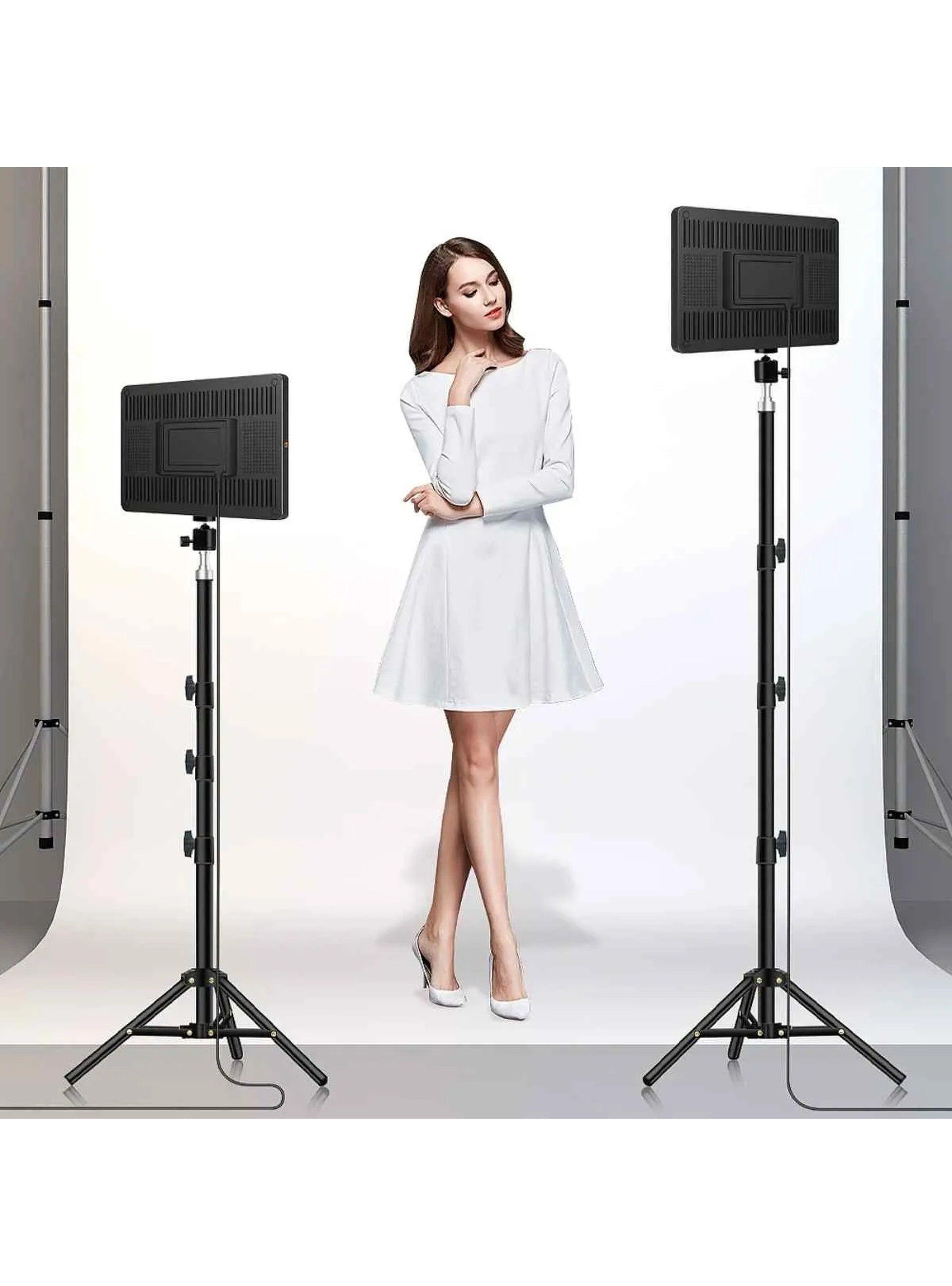 Luz LED Regulable Con Trípode Altura Ajustable 210cm-6