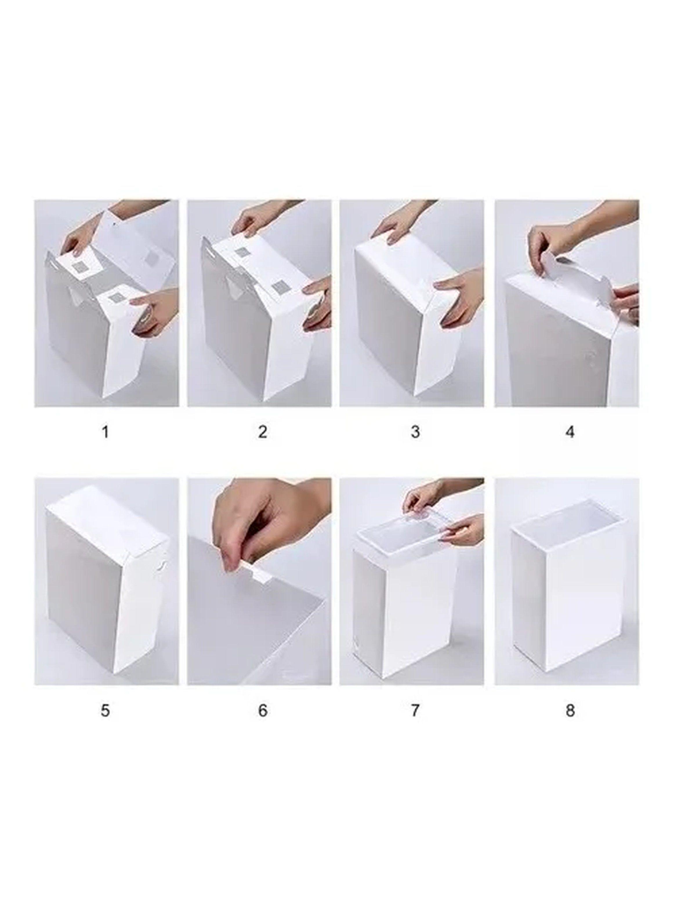 Cajas Organizadoras de Zapatos Apilables Plástico Transparente 35x23x14 cm x6-4