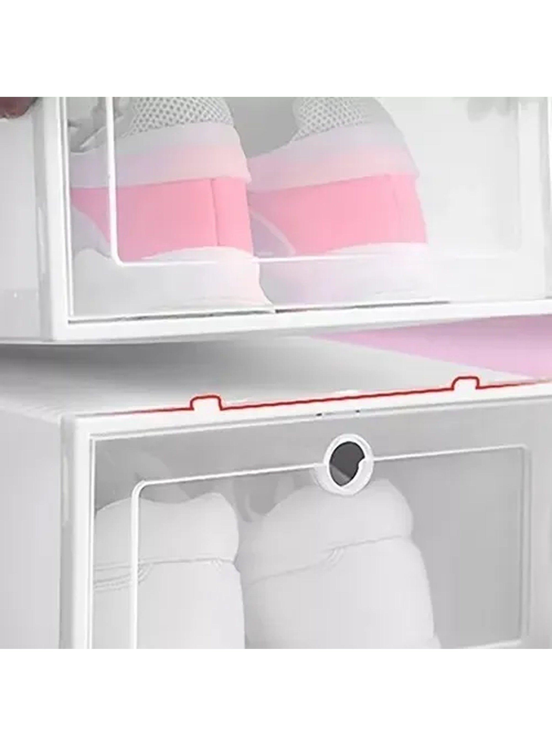 Cajas Organizadoras de Zapatos Apilables Plástico Transparente 35x23x14 cm x6-6