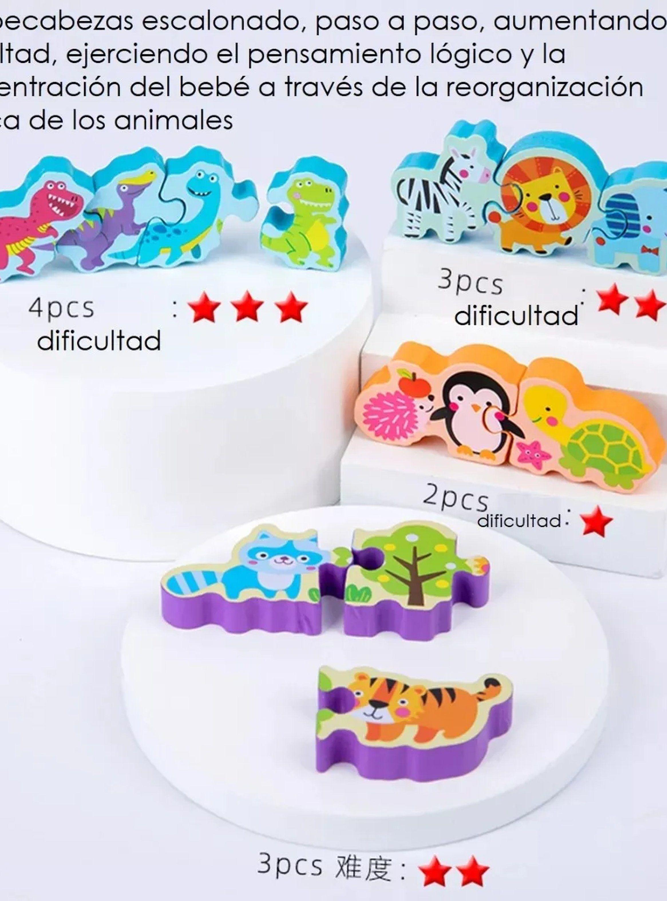 Puzzle de Madera Educativo Infantil Números y Letras Colorido-3