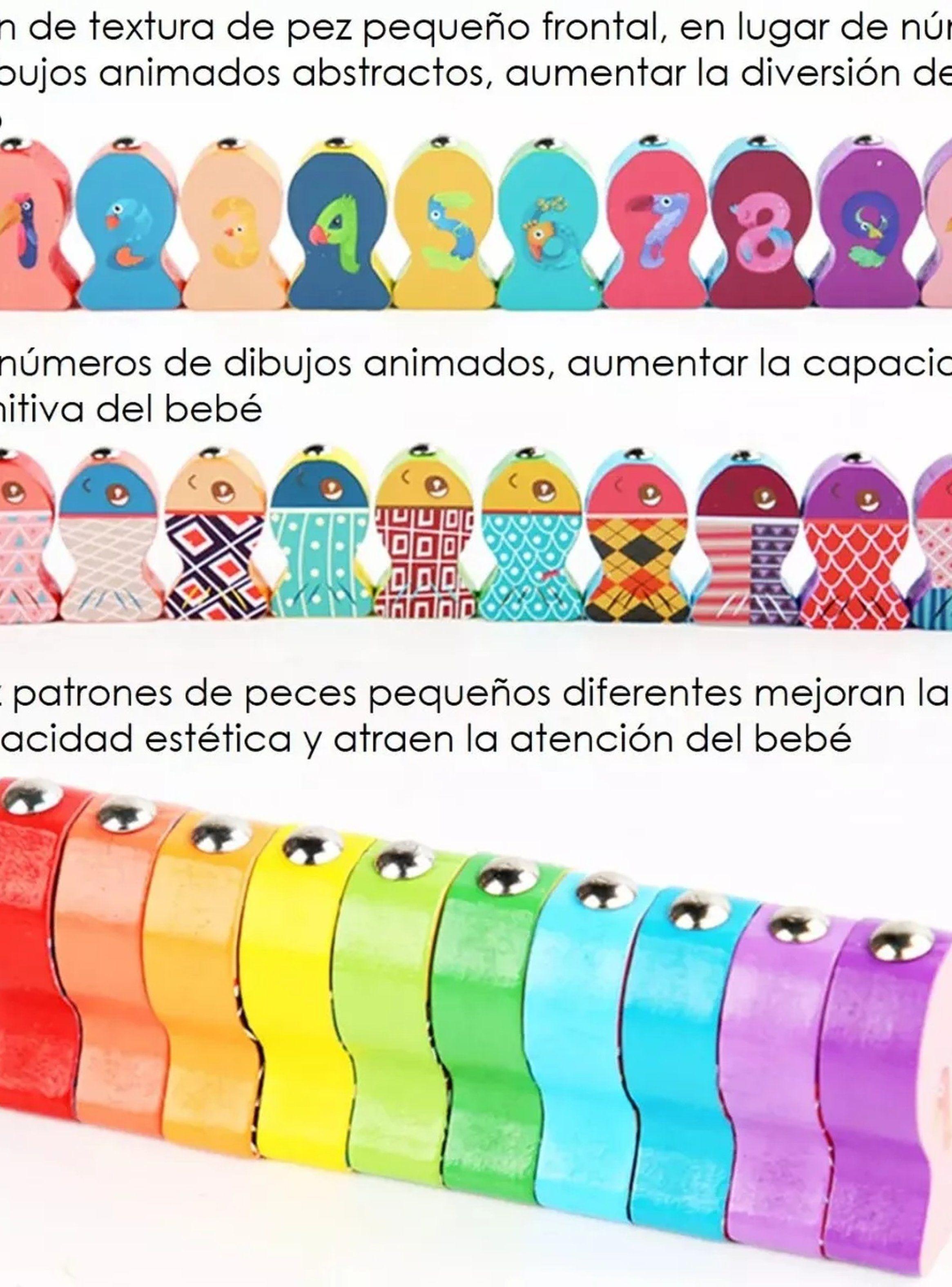 Puzzle de Madera Educativo Infantil Números y Letras Colorido-4