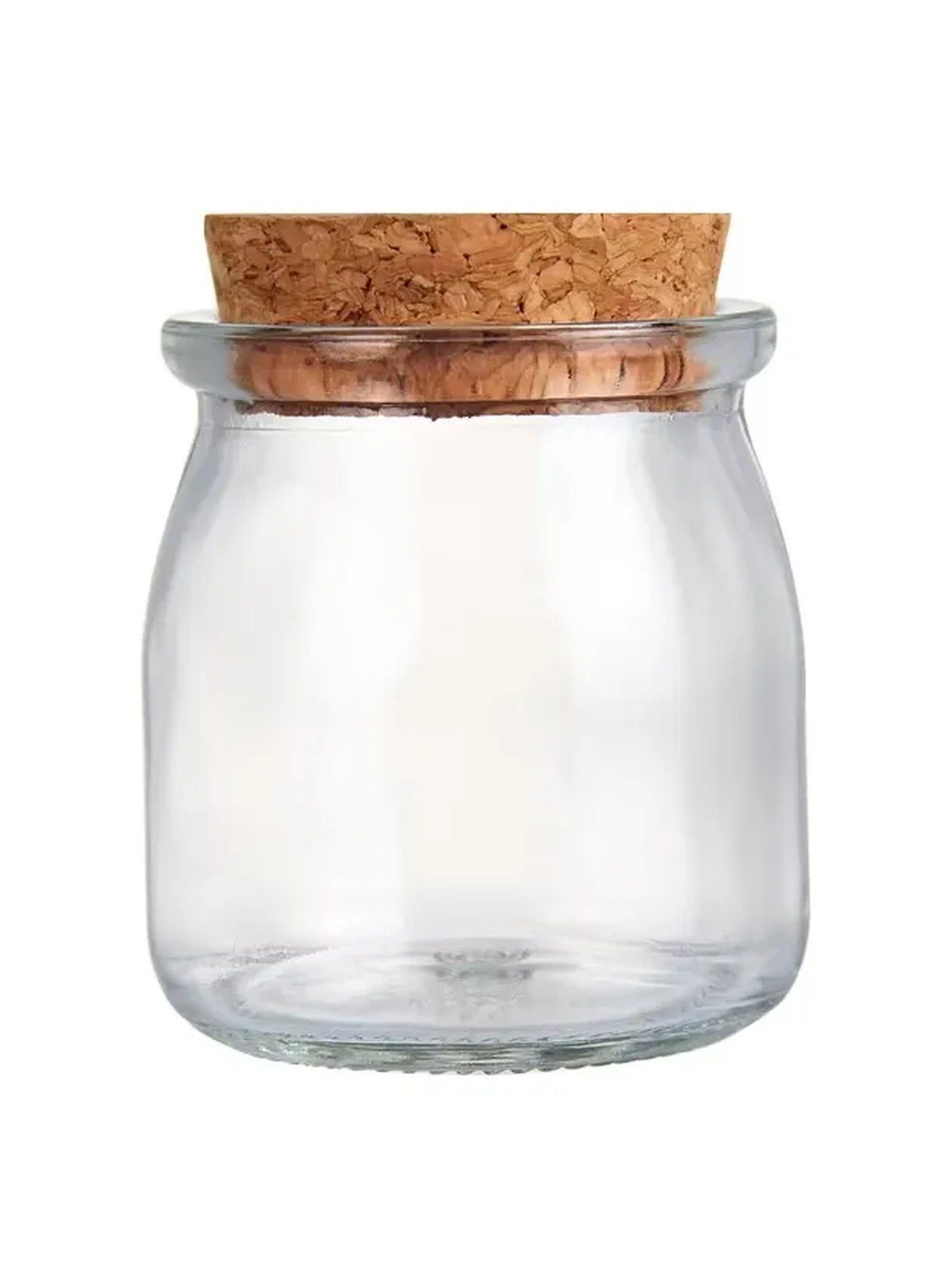 Frasco de Vidrio Transparente con Tapa Hermética Decorativo 300ml-3