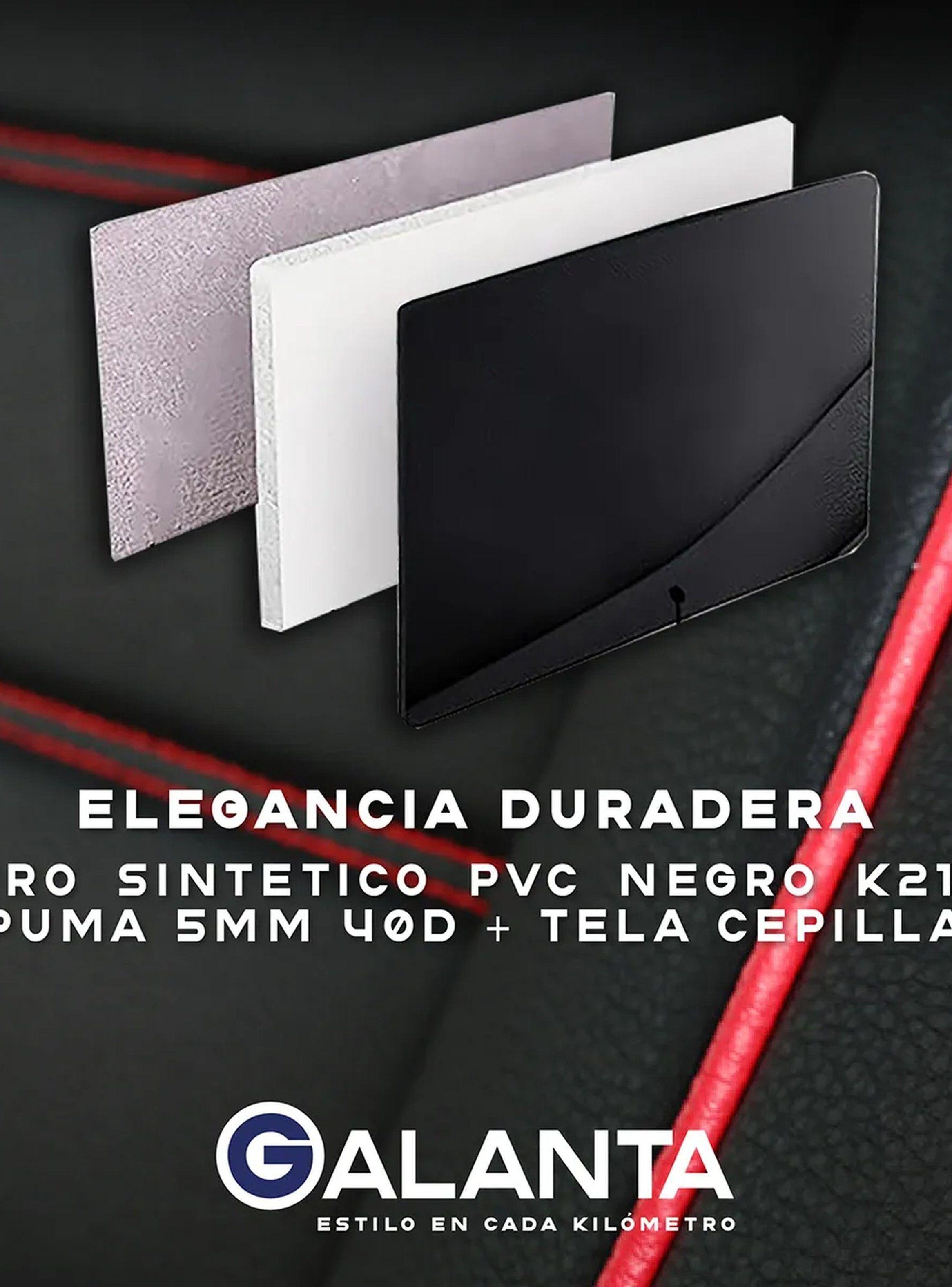 Fundas de Asientos de Auto Universales Cuero Negro y Rojo Ajustables-4