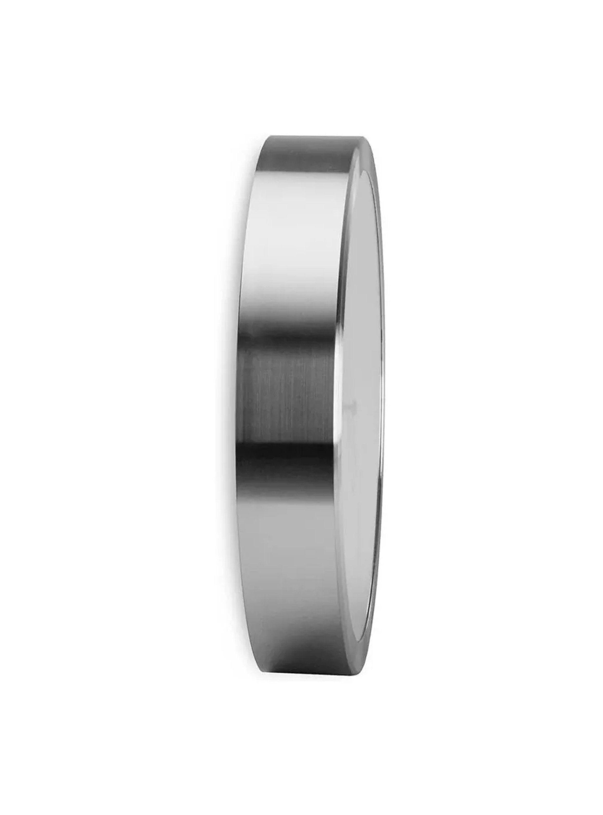 Reloj de Pared Redondo Marco Metálico Blanco y Plata-1