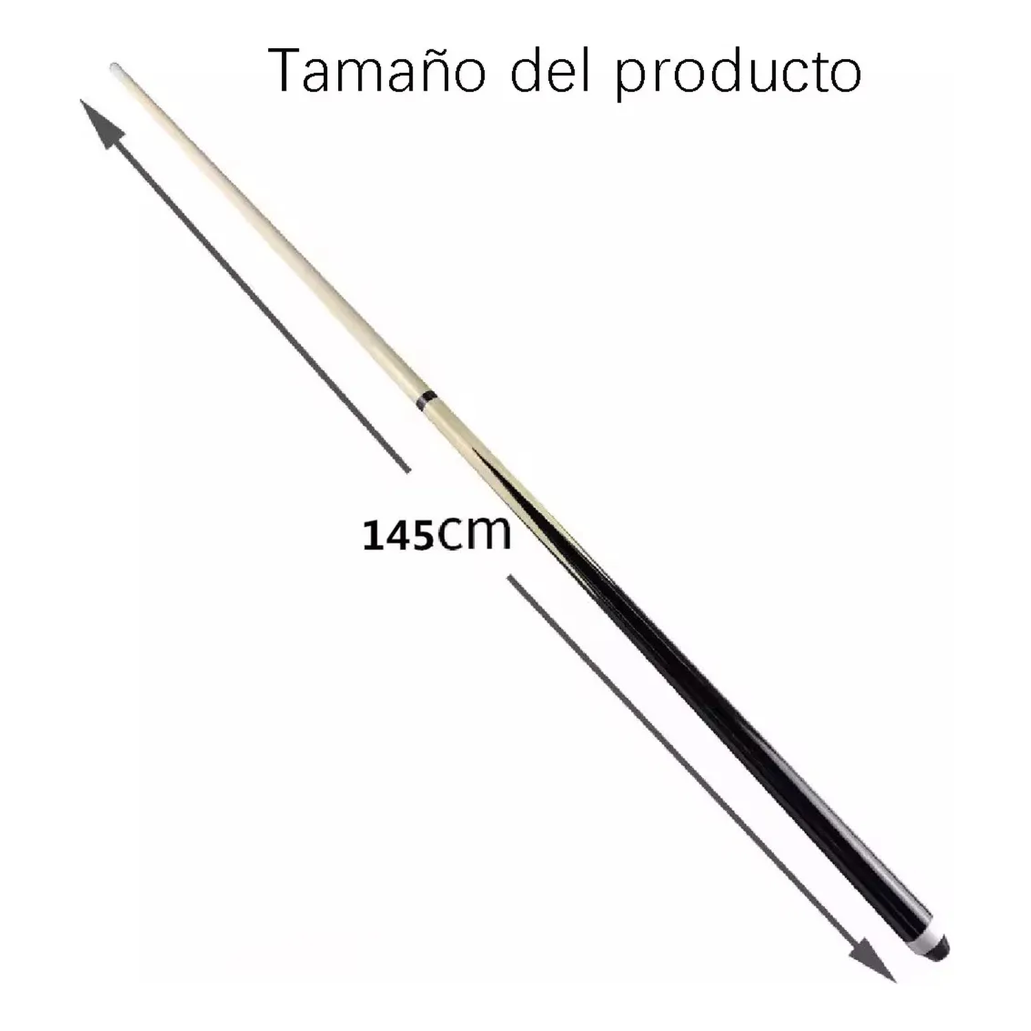 Taco de Billar 145cm Madera de Arce Punta de Cuero 13mm -2