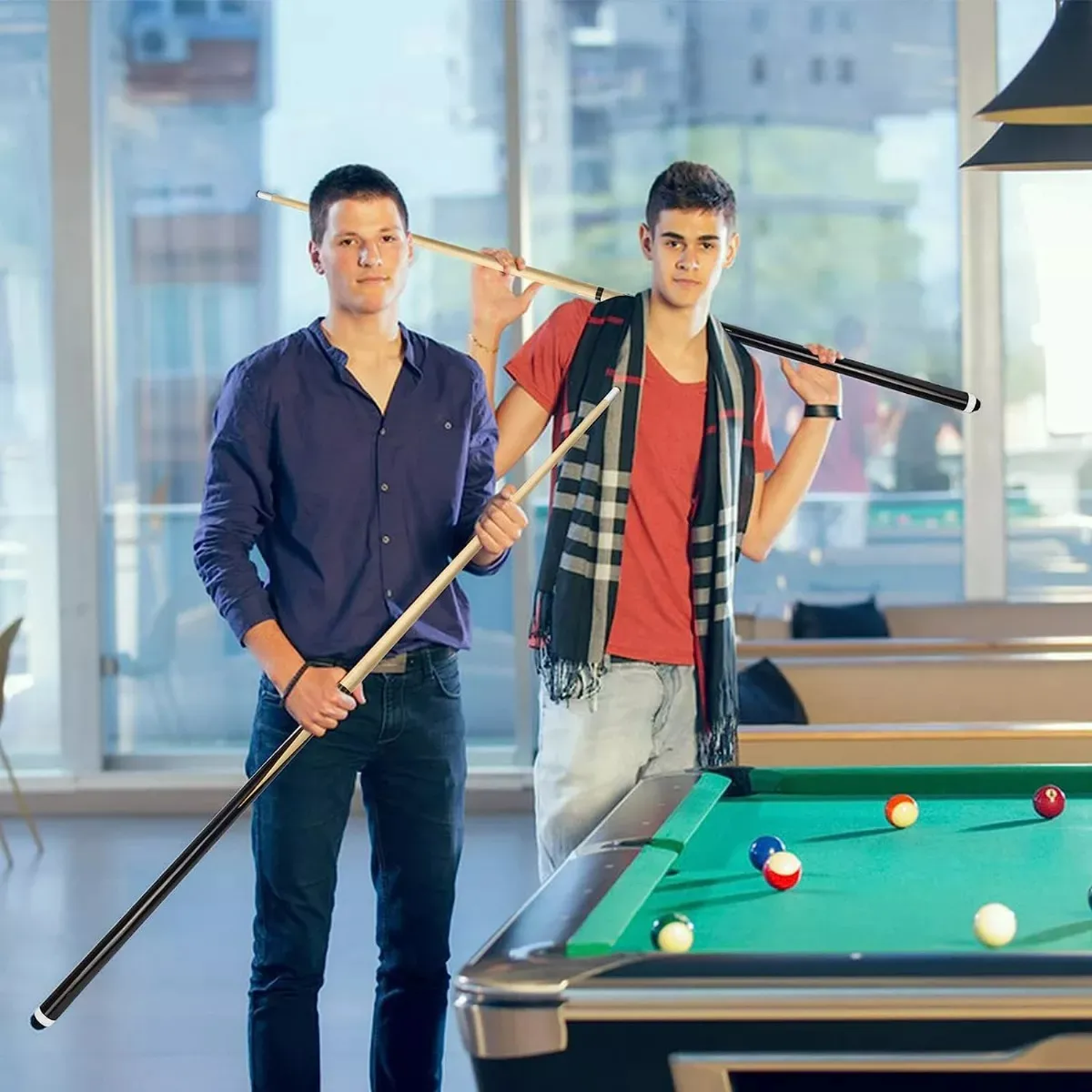 Taco de Billar 145cm Madera de Arce Punta de Cuero 13mm -9