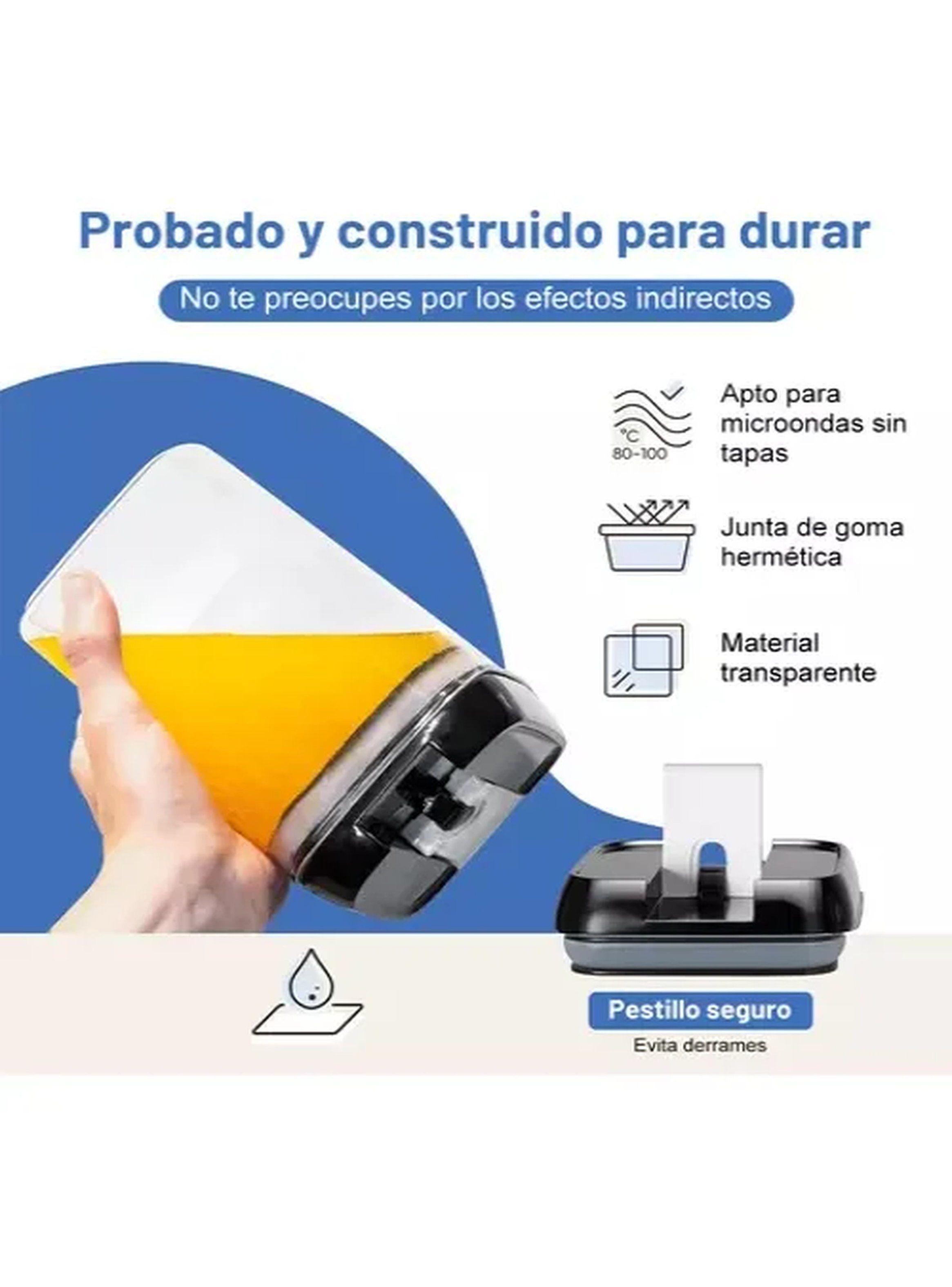 Contenedor Hermético Transparente con Sello de Silicona 1L Ajustable-2