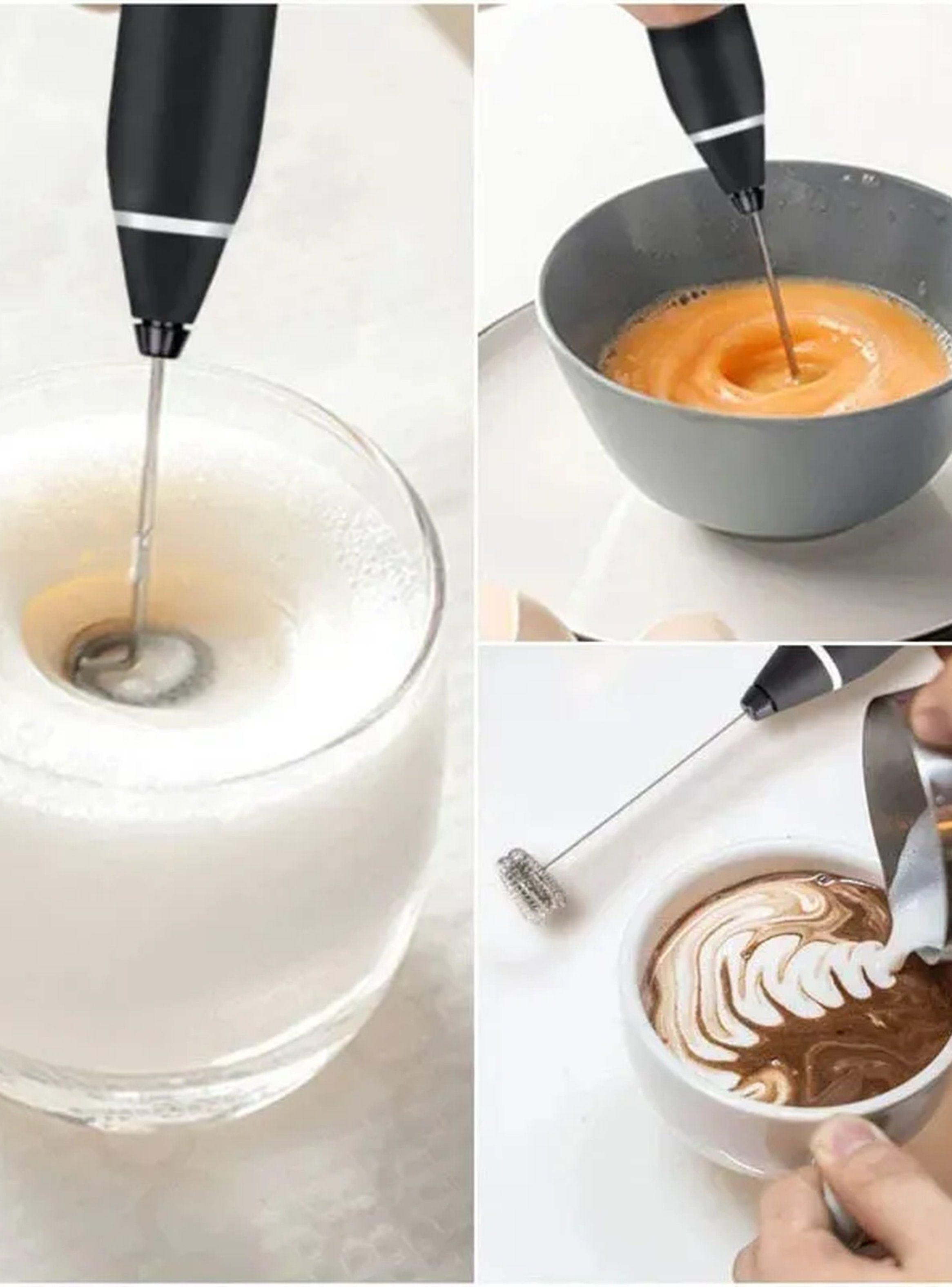 Espumador Eléctrico de Leche Portátil Multifunción Negro Recargable-2