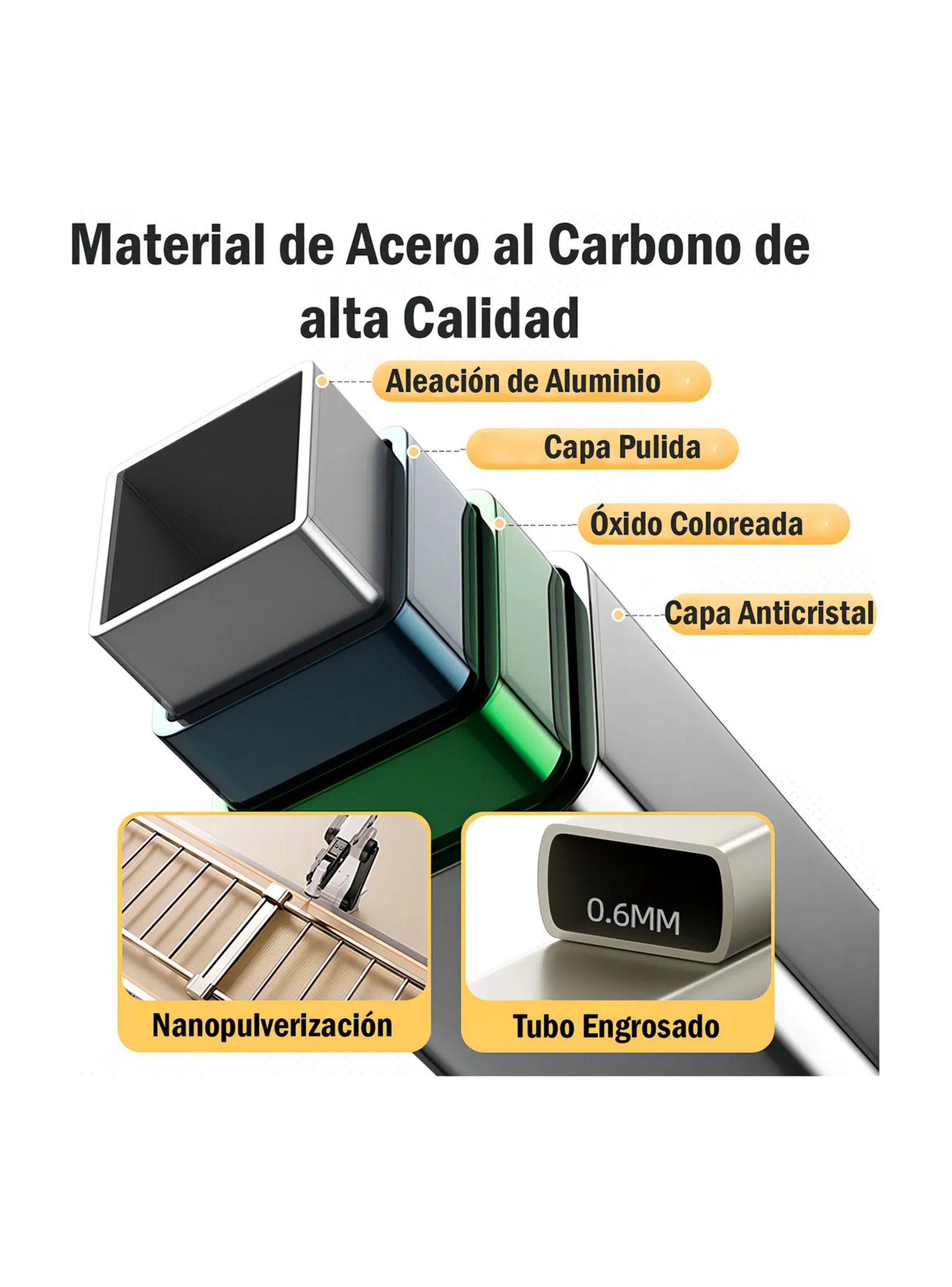 Tendedero de Acero al Carbono Plegable Ajustable 7 Secciones-2