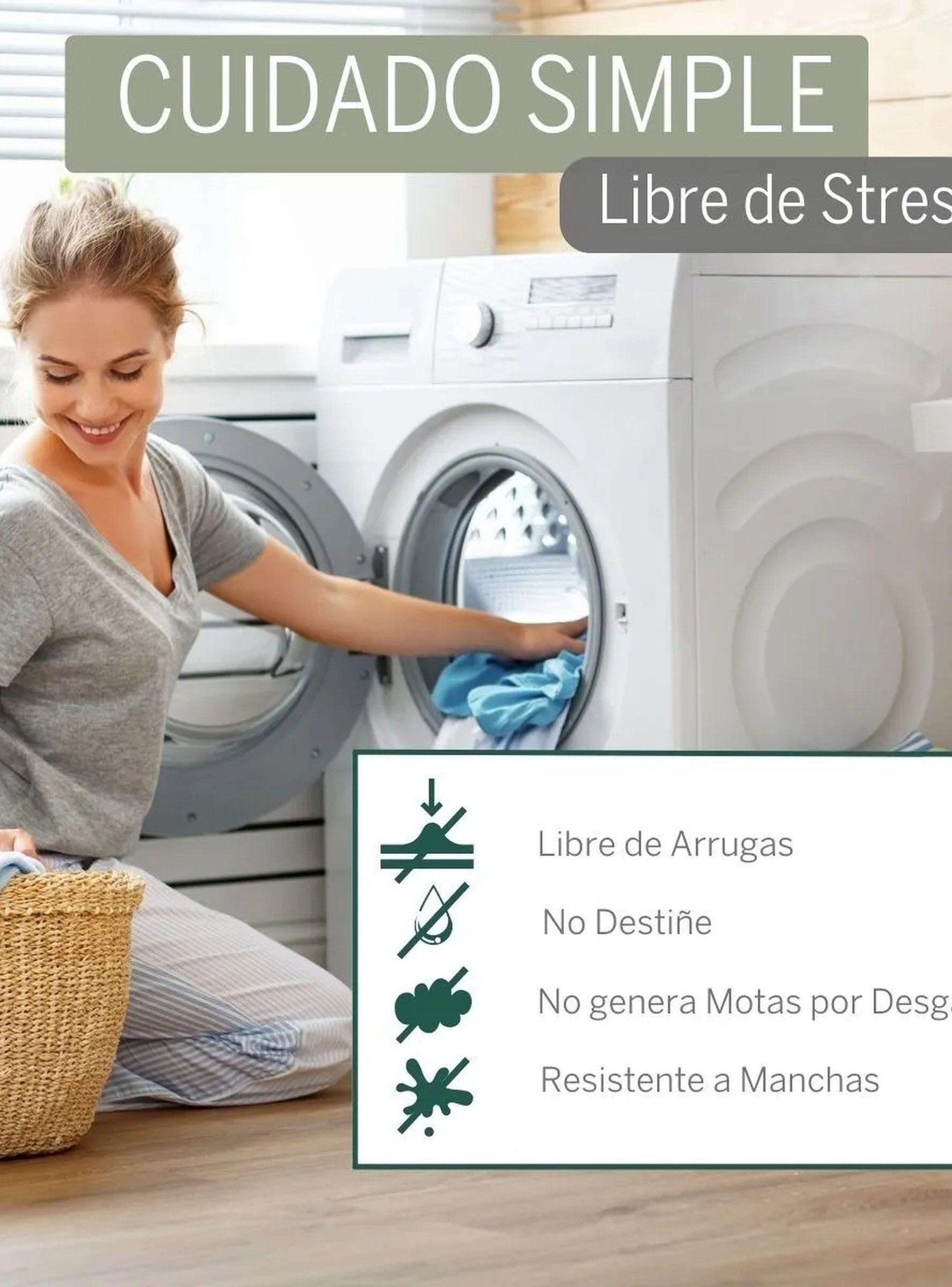 Juego de Sábanas 4 Piezas Microfibra Suave Blanco-3