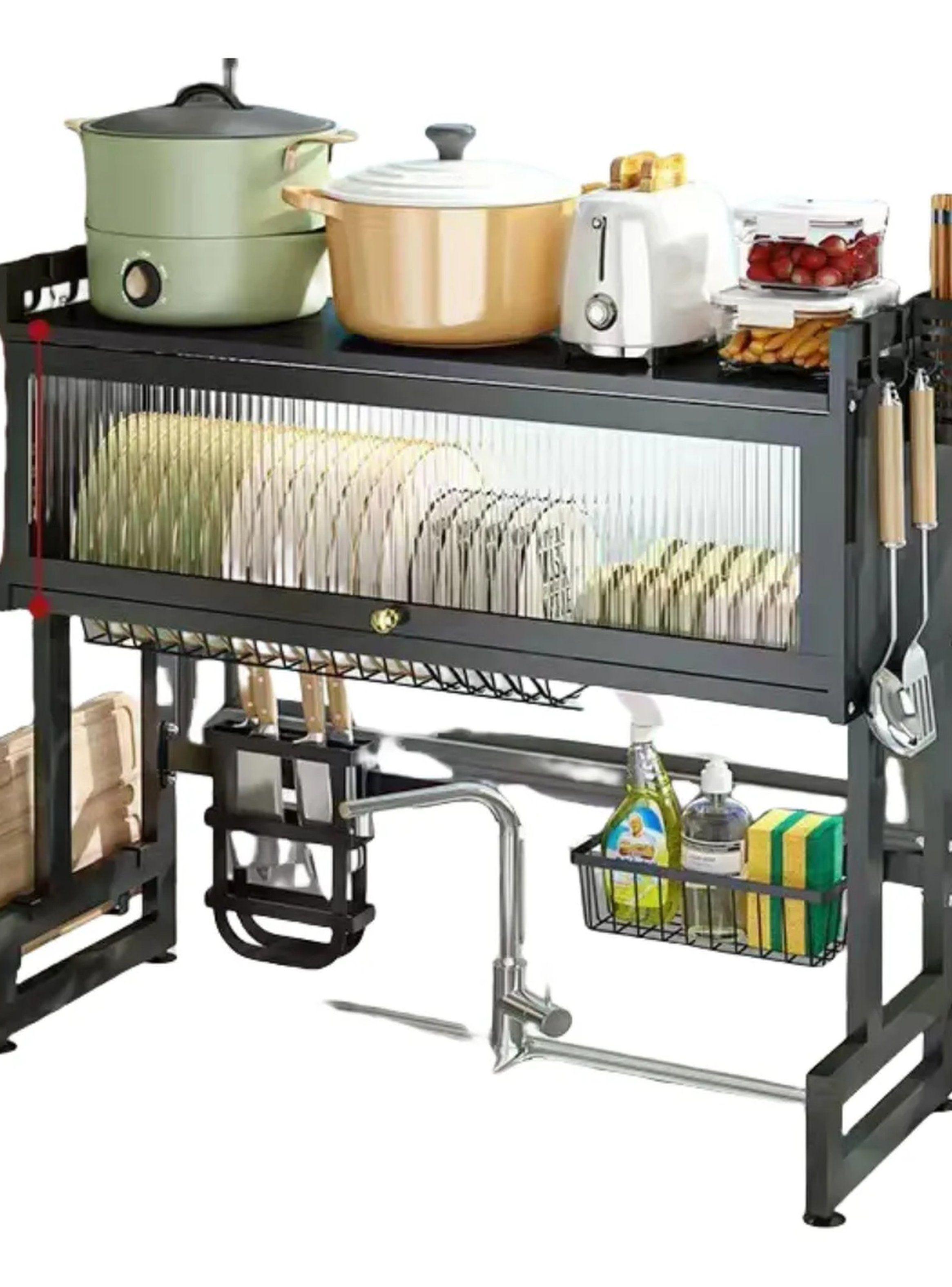 Secador De Platos Sobre Fregadero Acero Ajustable 85cm-0