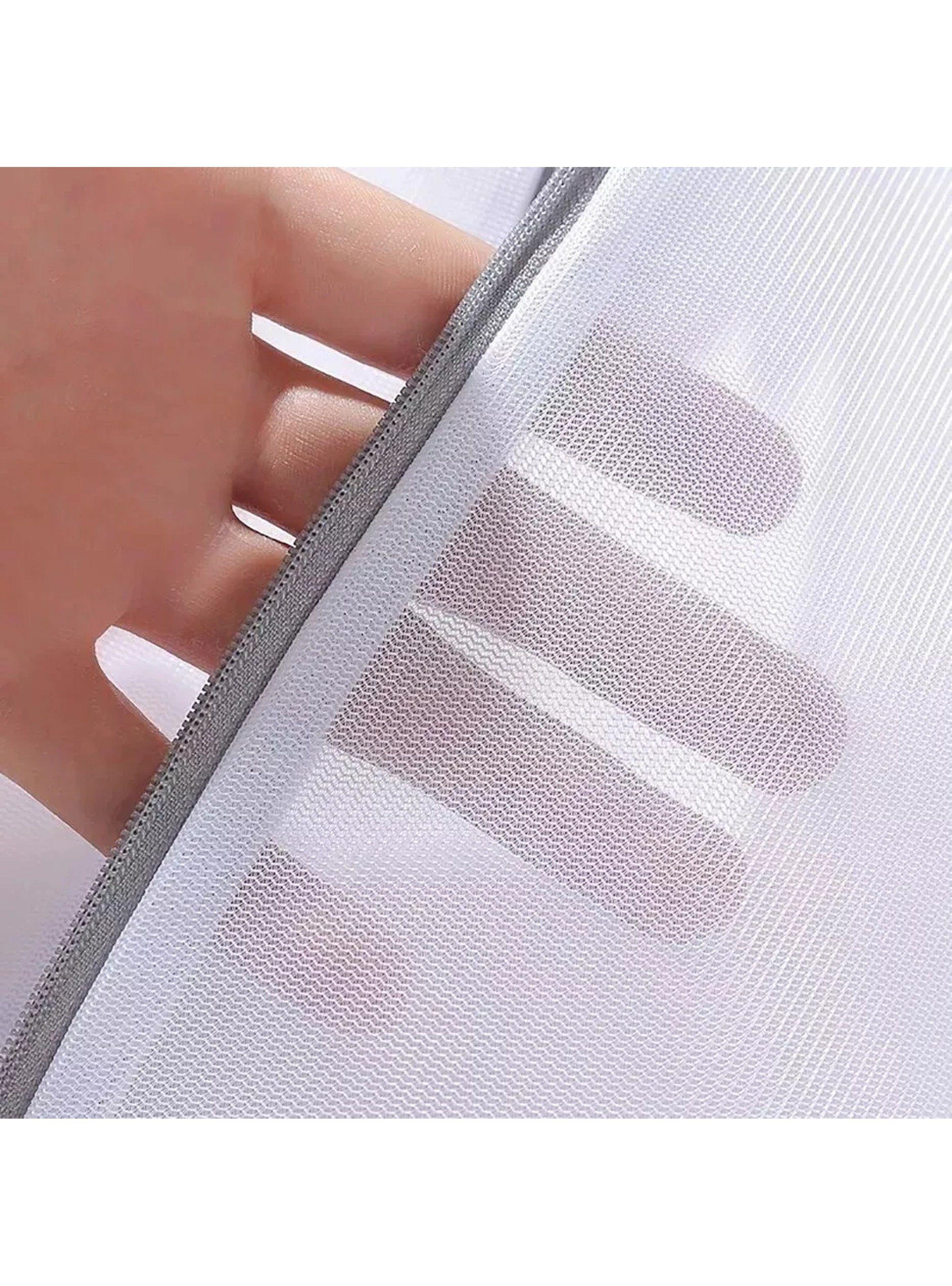Bolsas de Lavado de Ropa Reutilizables Malla Blanca Con Cremallera-4