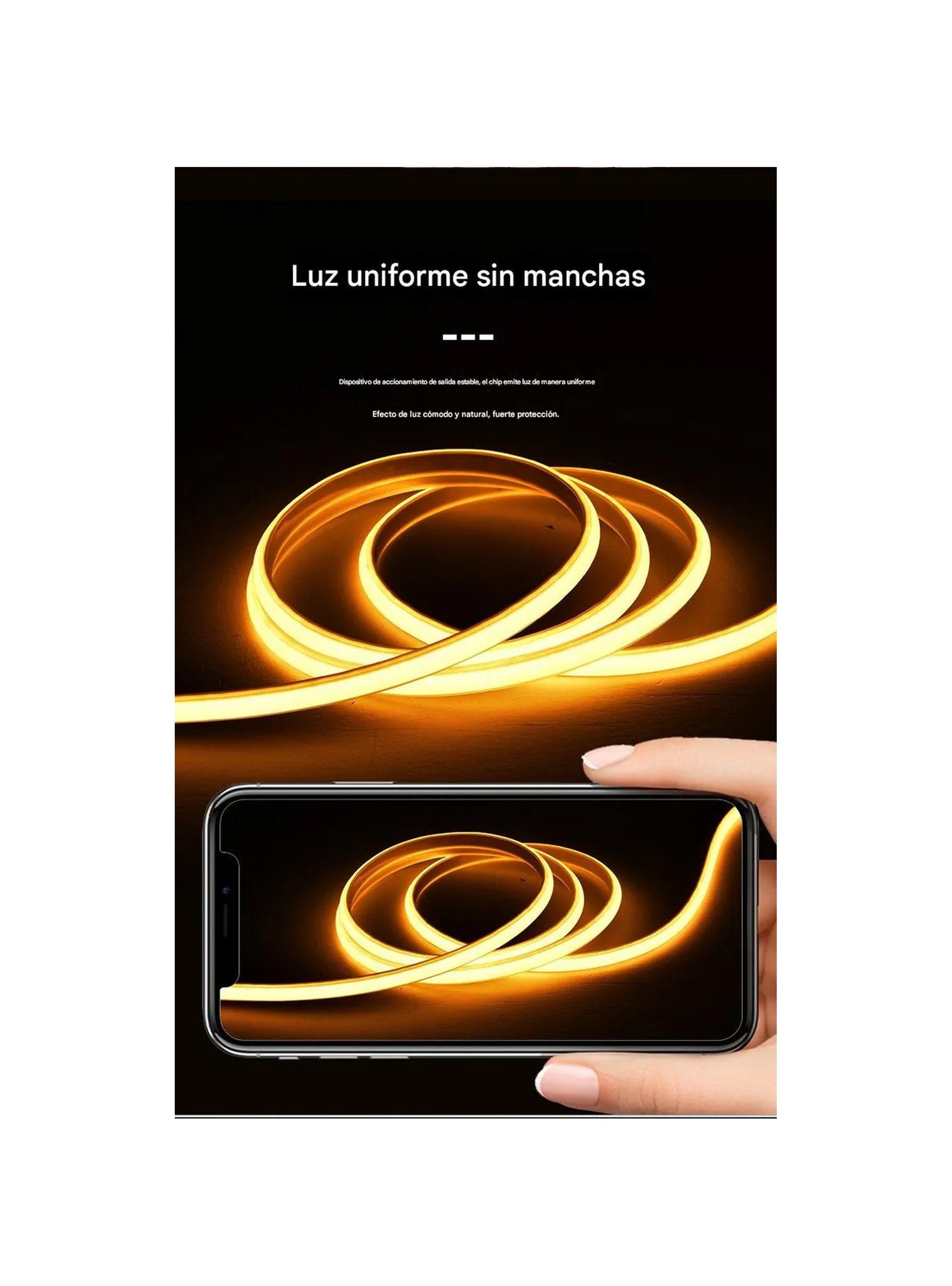 Tira de Luz LED Flexible 220V Cortable Amarilla -1