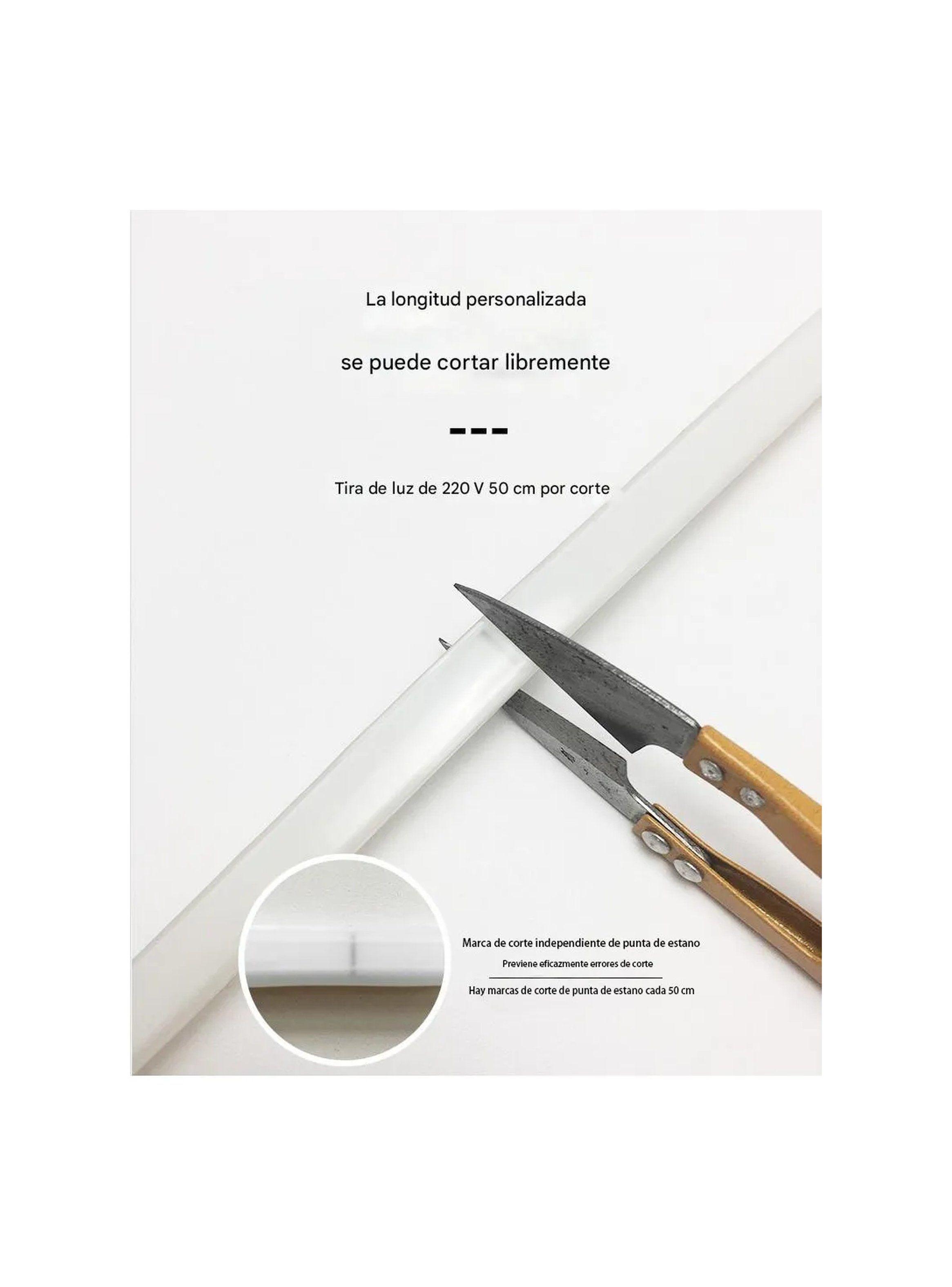 Tira de Luz LED Flexible 220V Cortable Amarilla -2