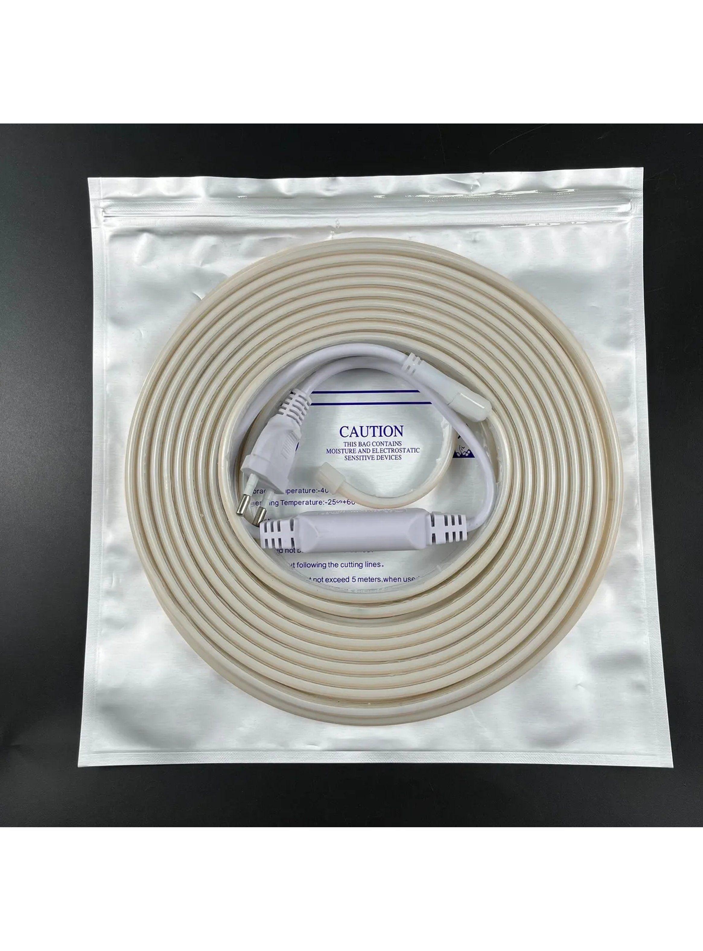 Tira de Luz LED Flexible 220V Cortable Amarilla -6