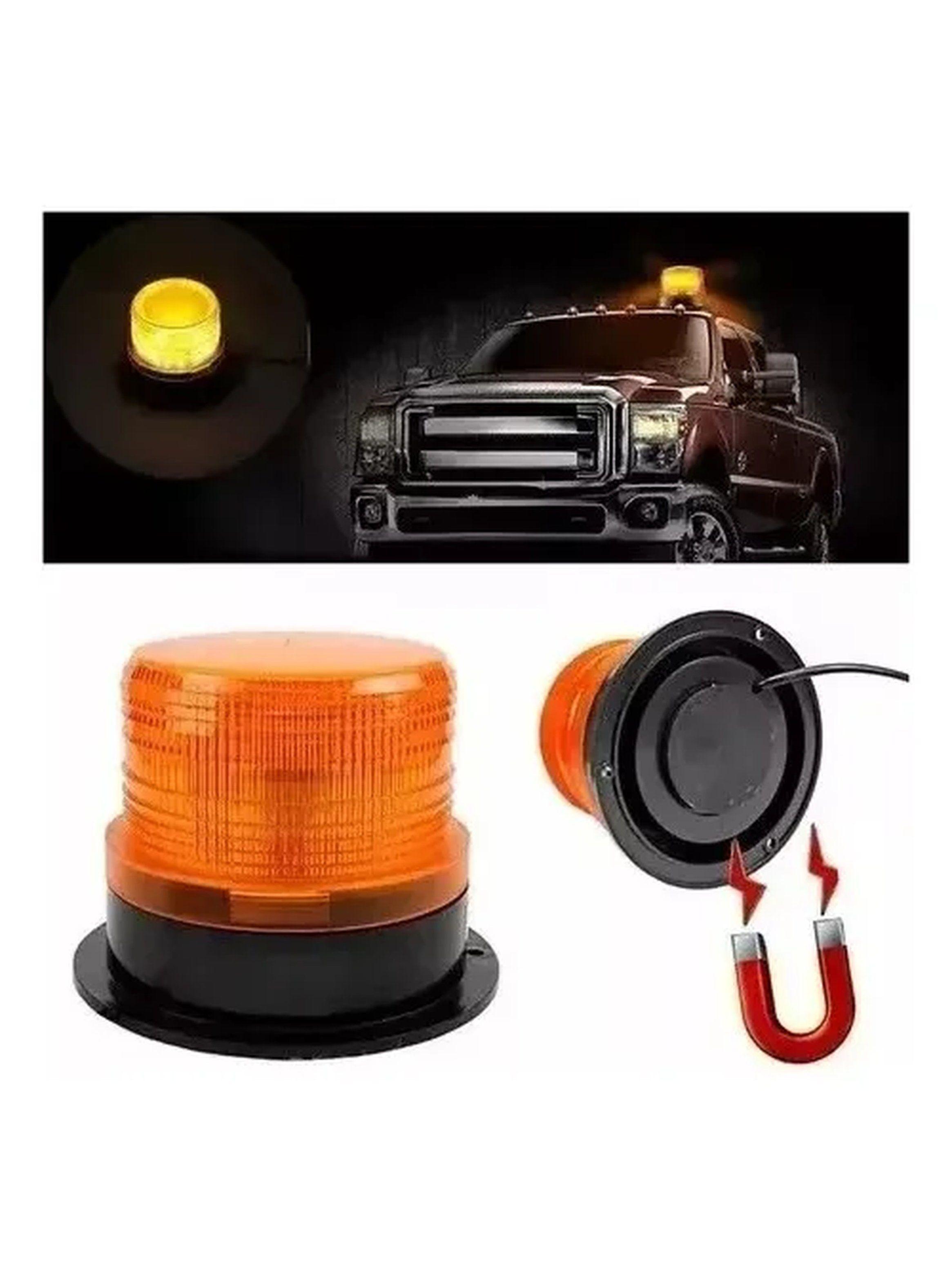 Luz Estroboscópica LED Magnética 12V Naranja-1