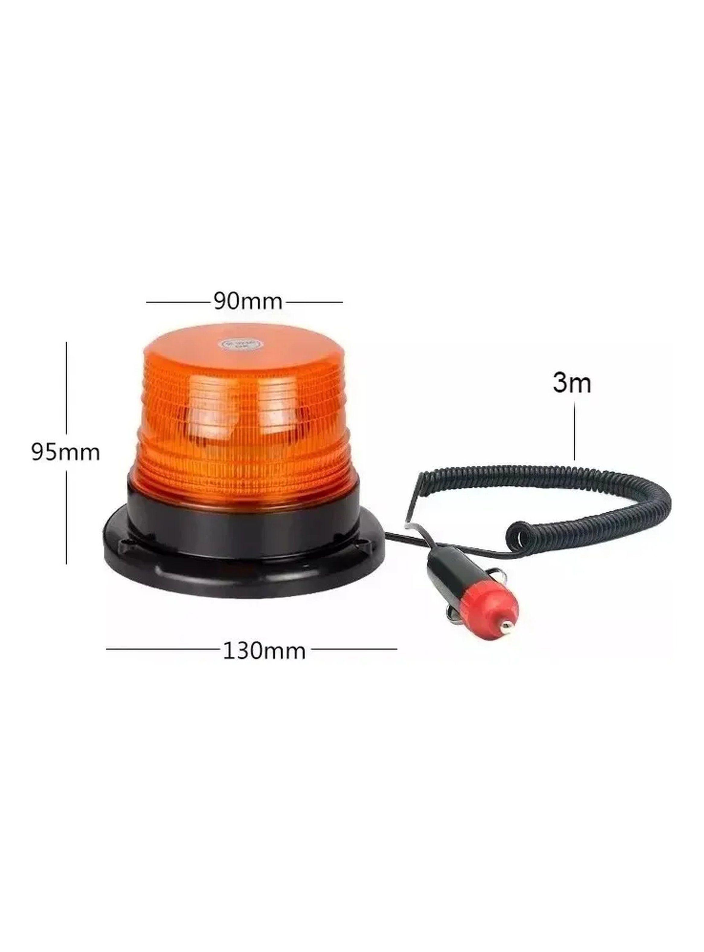 Luz Estroboscópica LED Magnética 12V Naranja-2