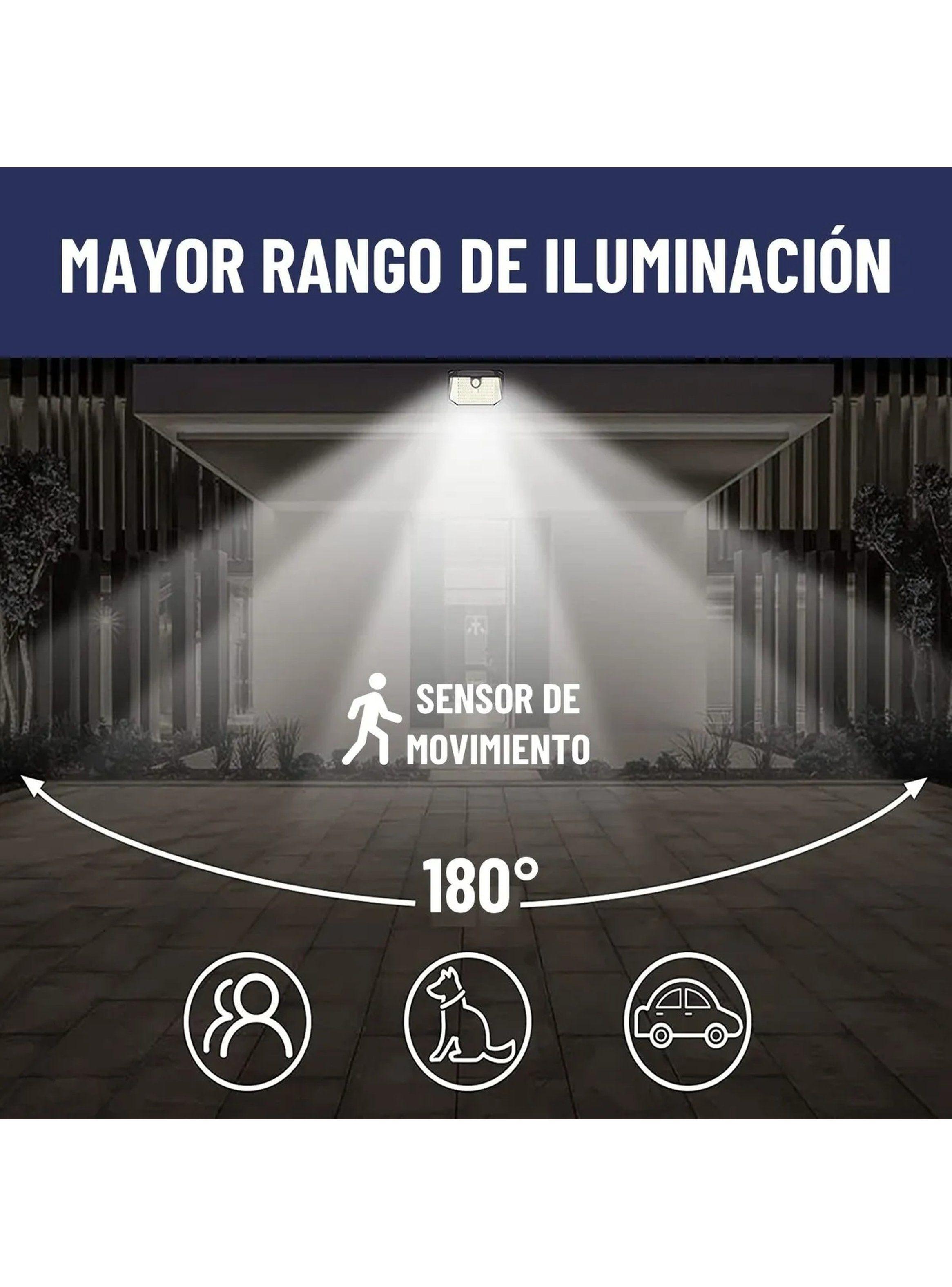 Luz Solar Exterior LED Sensor Movimiento Impermeable-3