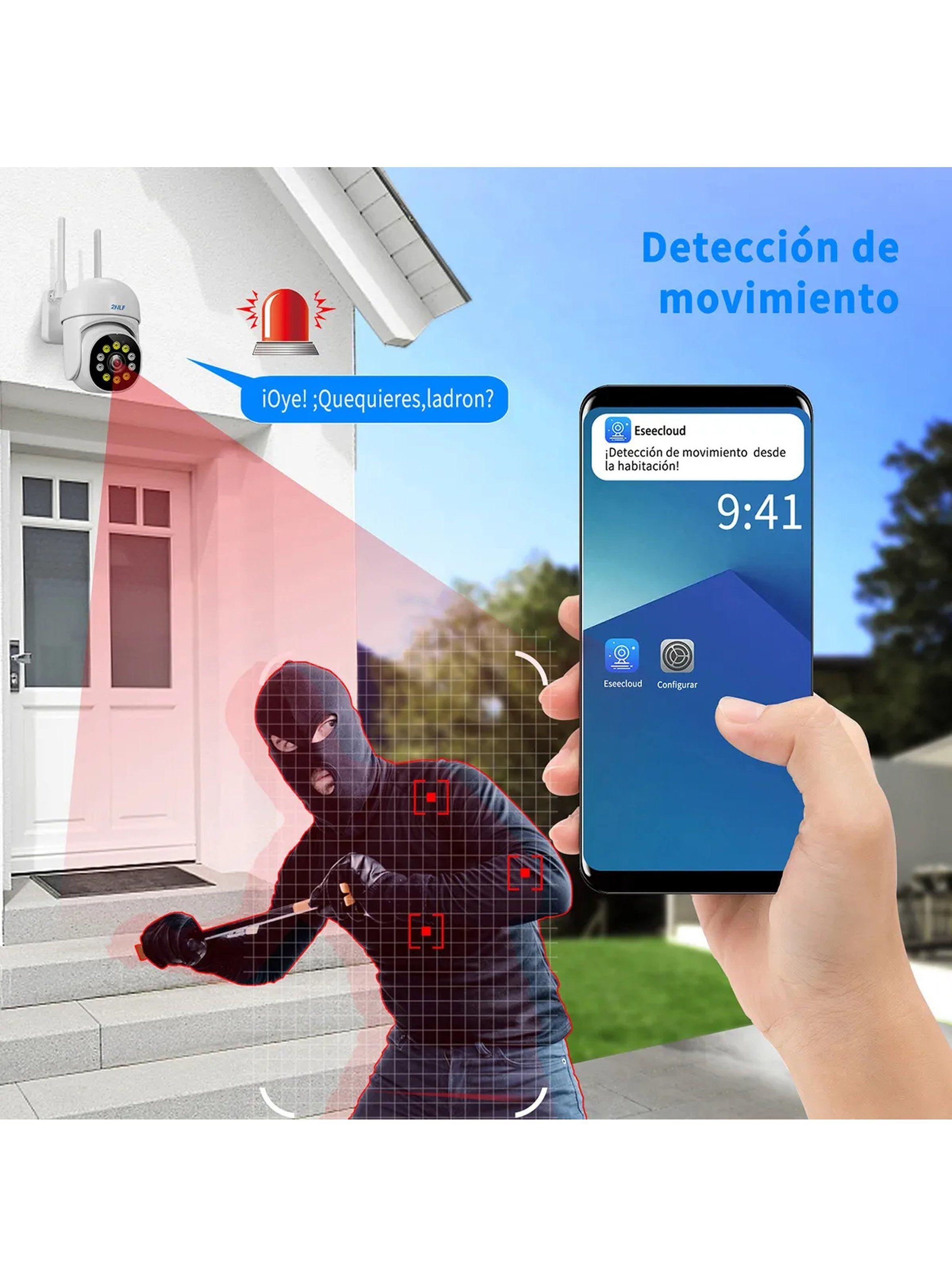 Cámara de Seguridad WiFi 5G Exterior Visión Nocturna Audio Bidireccional-2