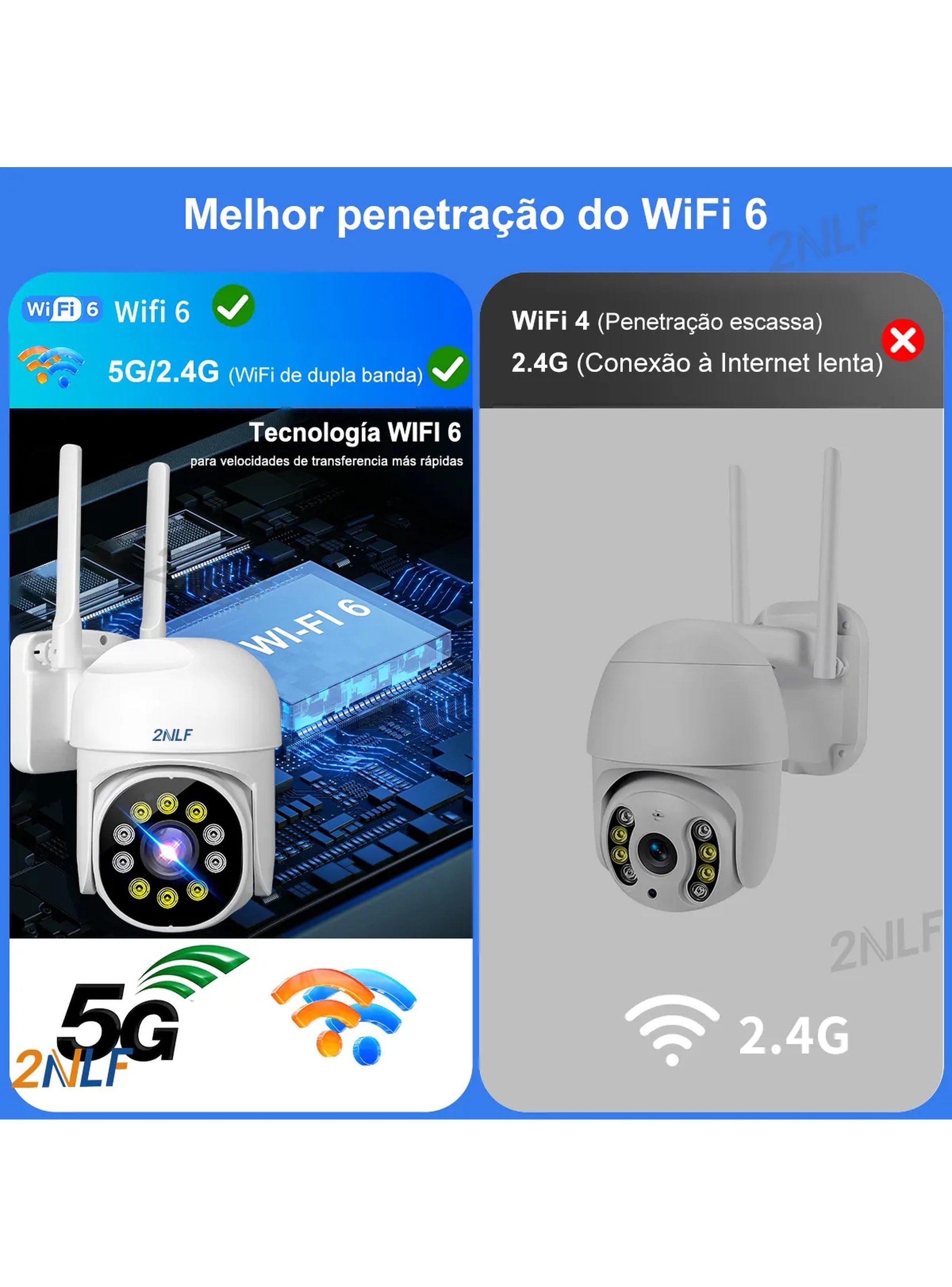 Cámara de Seguridad WiFi 5G Exterior Visión Nocturna Audio Bidireccional-5