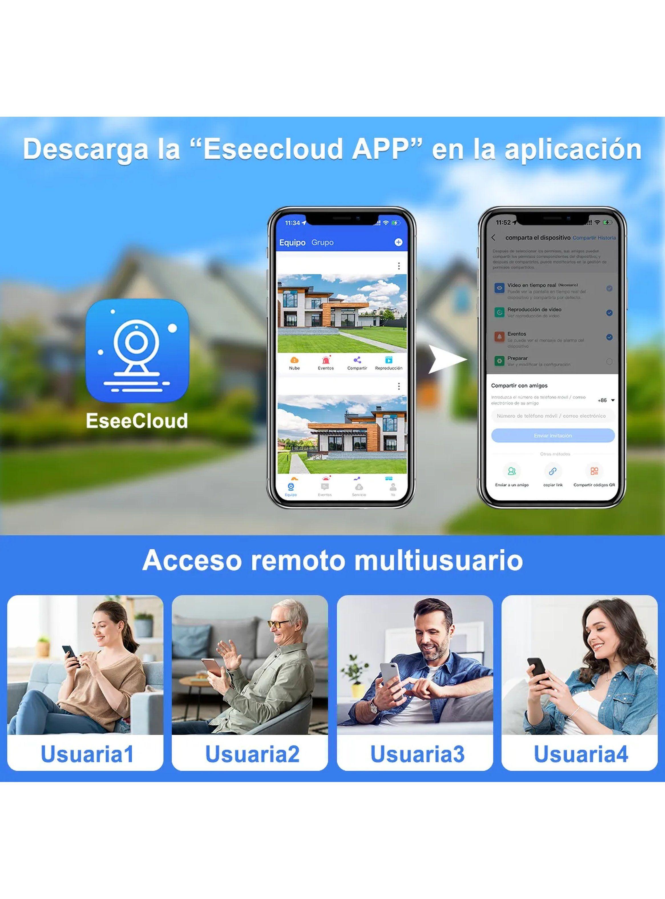 Cámara de Seguridad WiFi 5G Exterior Visión Nocturna Audio Bidireccional-9