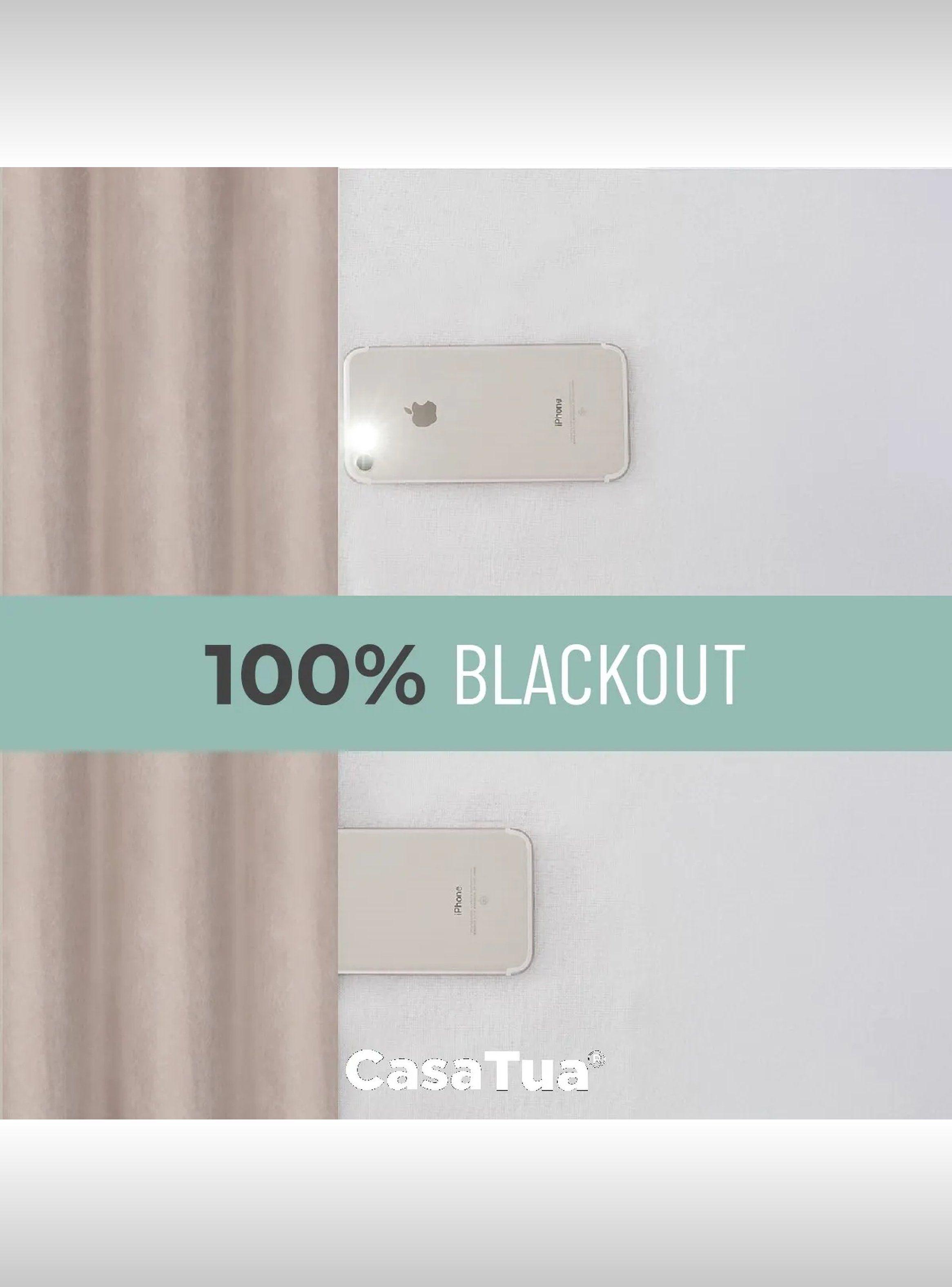 Cortinas Opacas 100% Blackout 2 Piezas 135x220 cm Beige-1