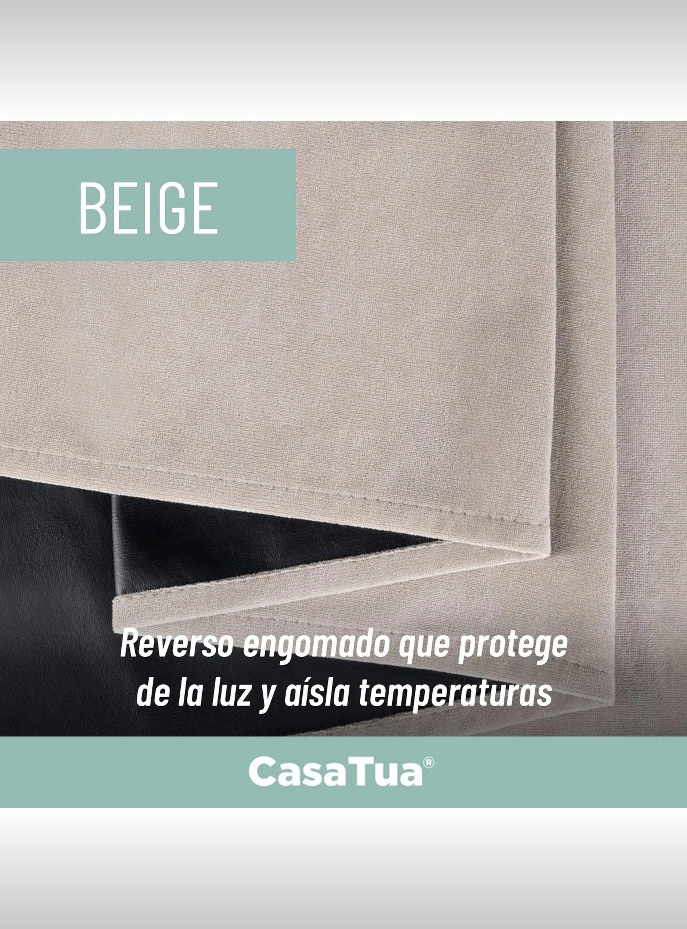 Cortinas Opacas 100% Blackout 2 Piezas 135x220 cm Beige-5