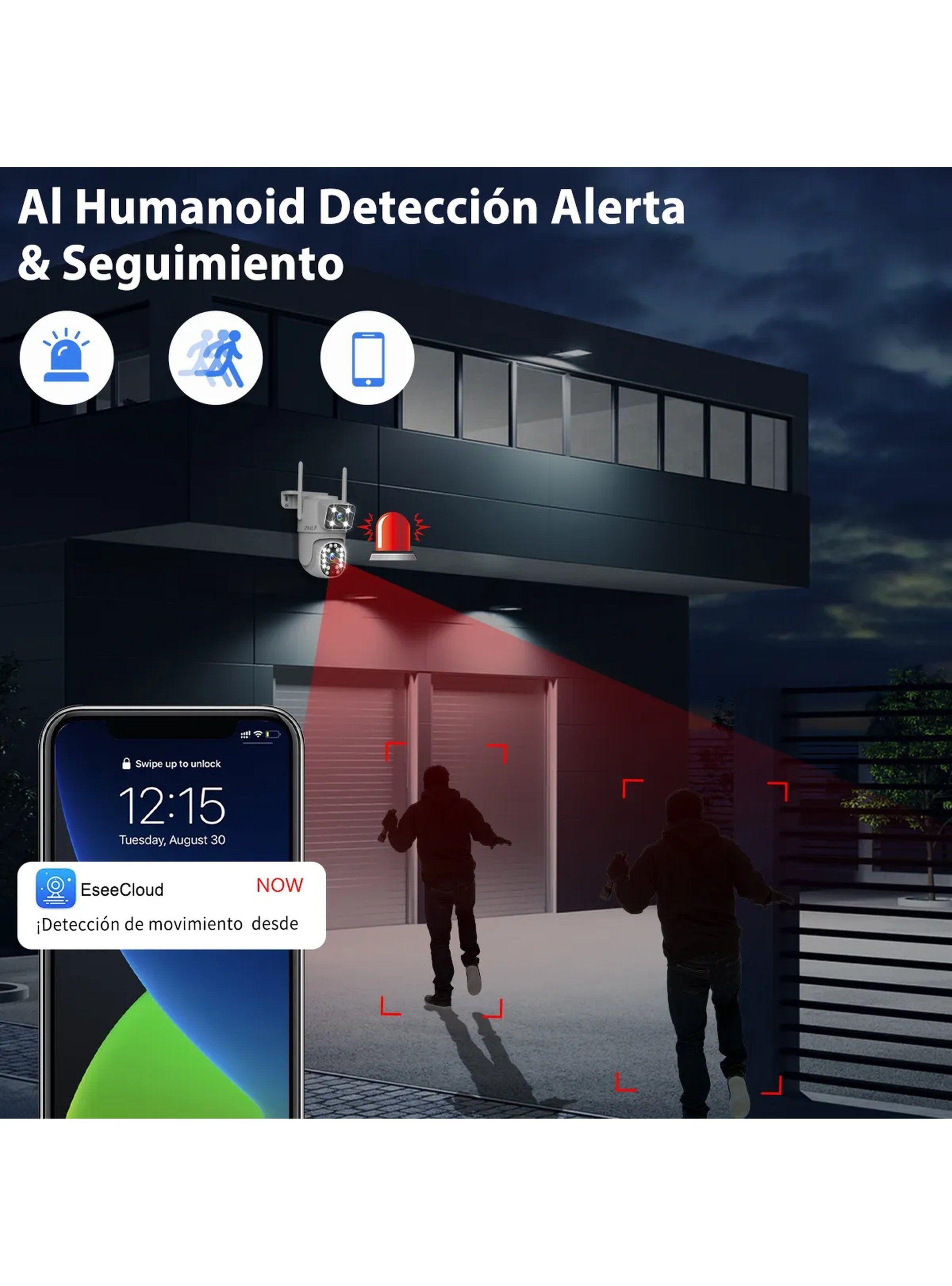 Cámara de Seguridad Exterior WiFi 5G 10MP Detección Humanoide-2