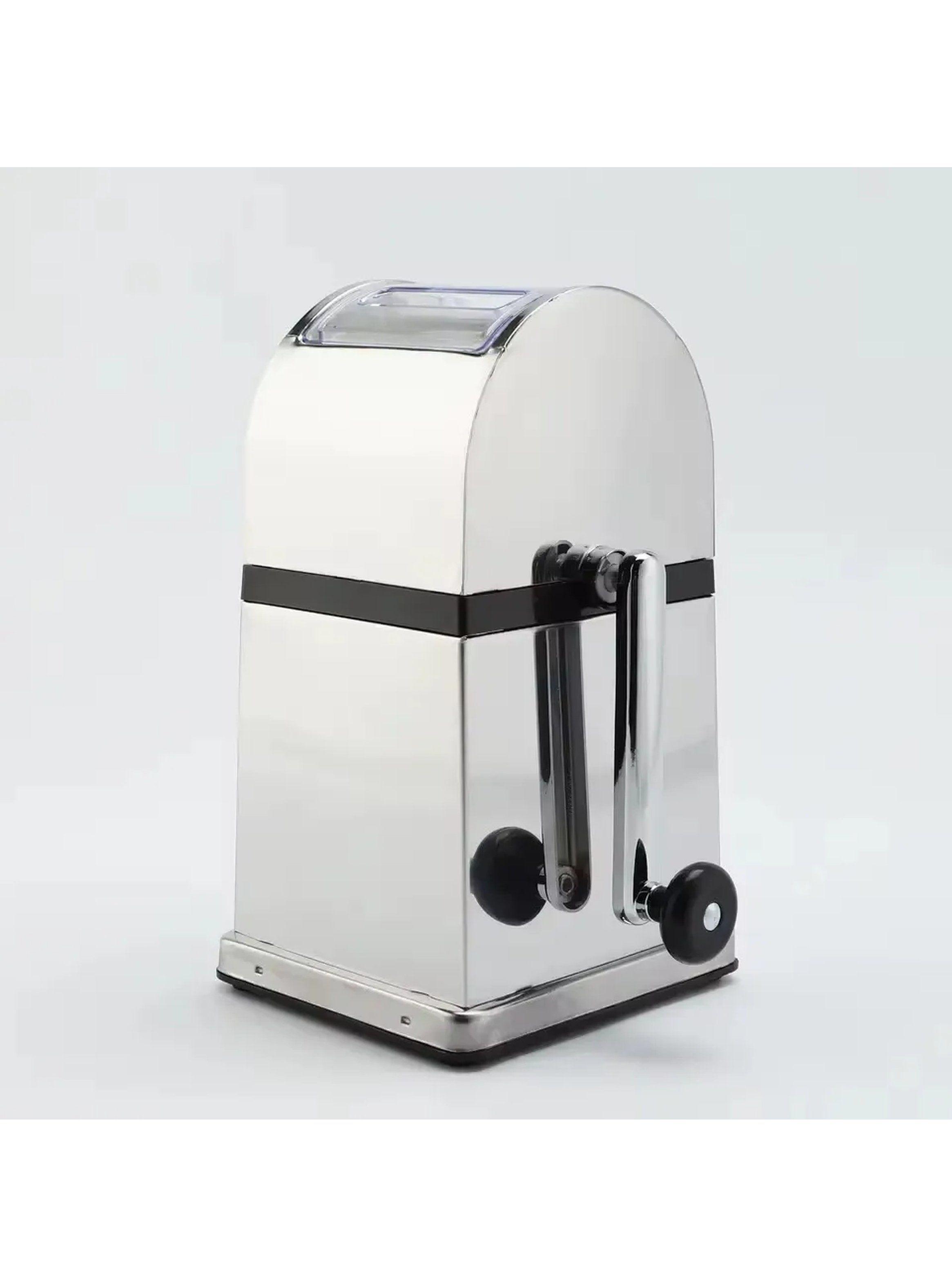 Picadora de Hielo Manual Acero Inoxidable Recipiente Transparente-5