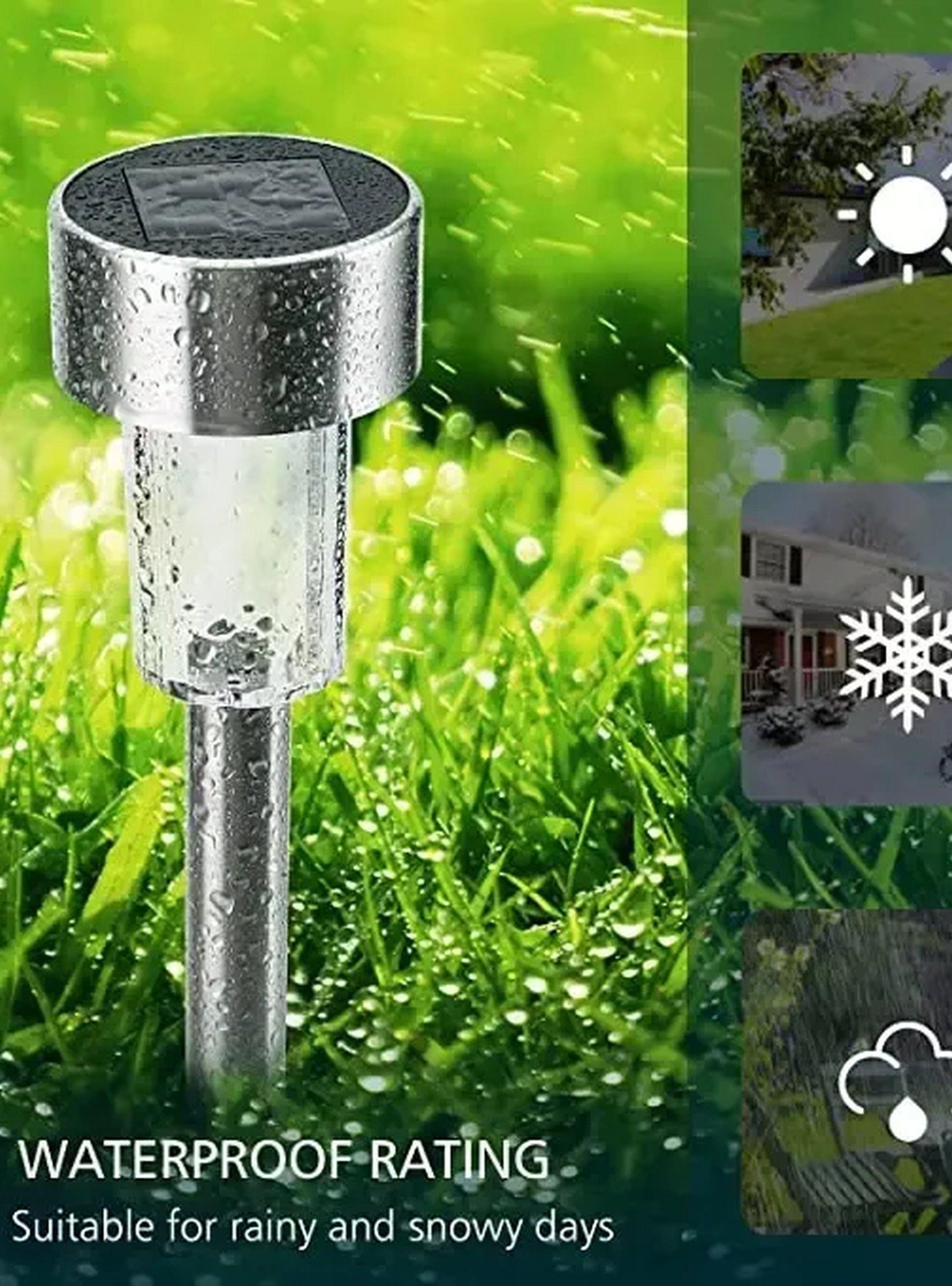 Lámparas Solares LED Exterior Impermeables Acero Inoxidable-2