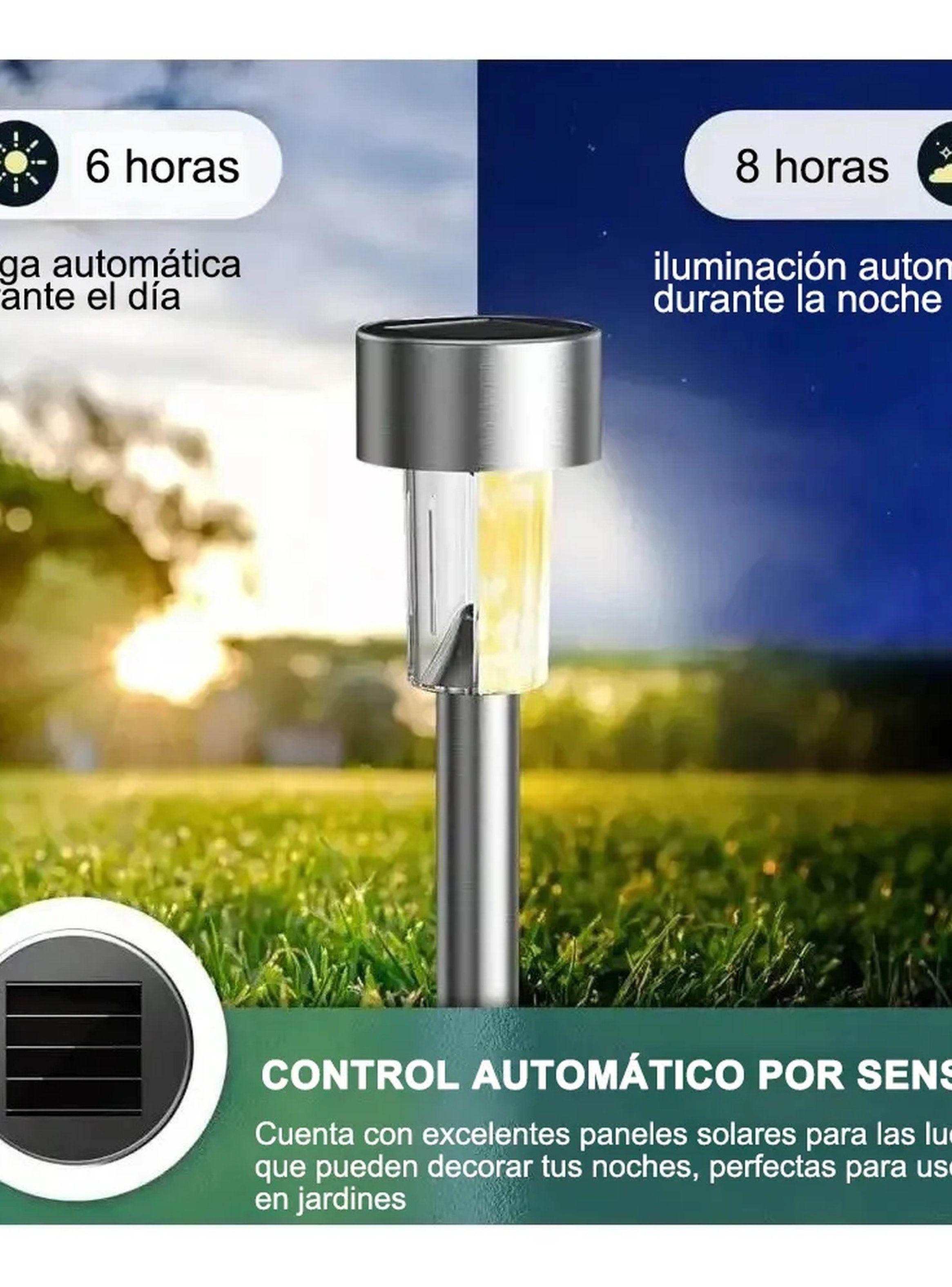 Lámparas Solares LED Exterior Impermeables Acero Inoxidable-7