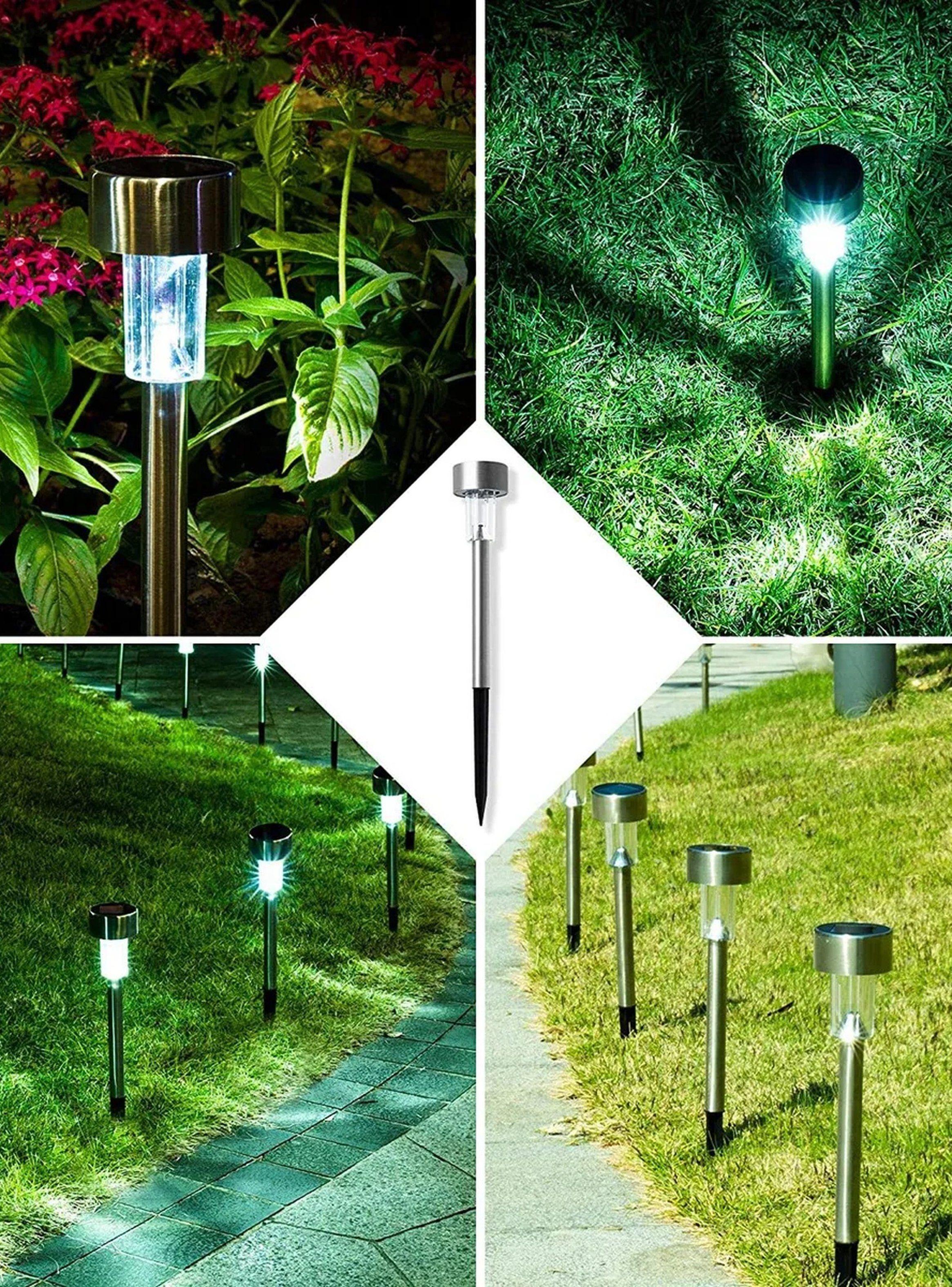 Lámparas Solares LED Exterior Impermeables Acero Inoxidable-8