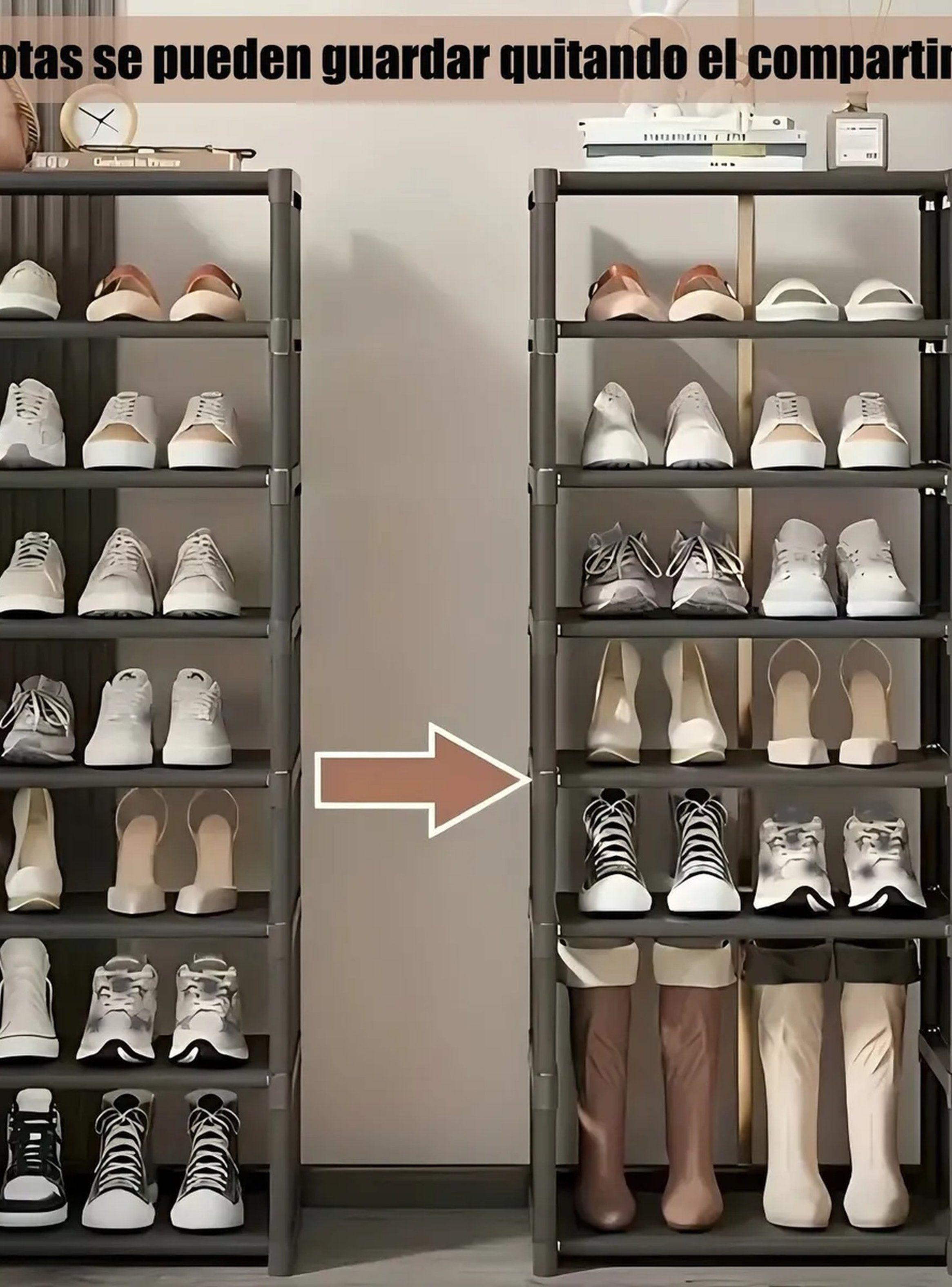 Organizador Zapatos 8 Niveles Negro 42x26x124cm-3