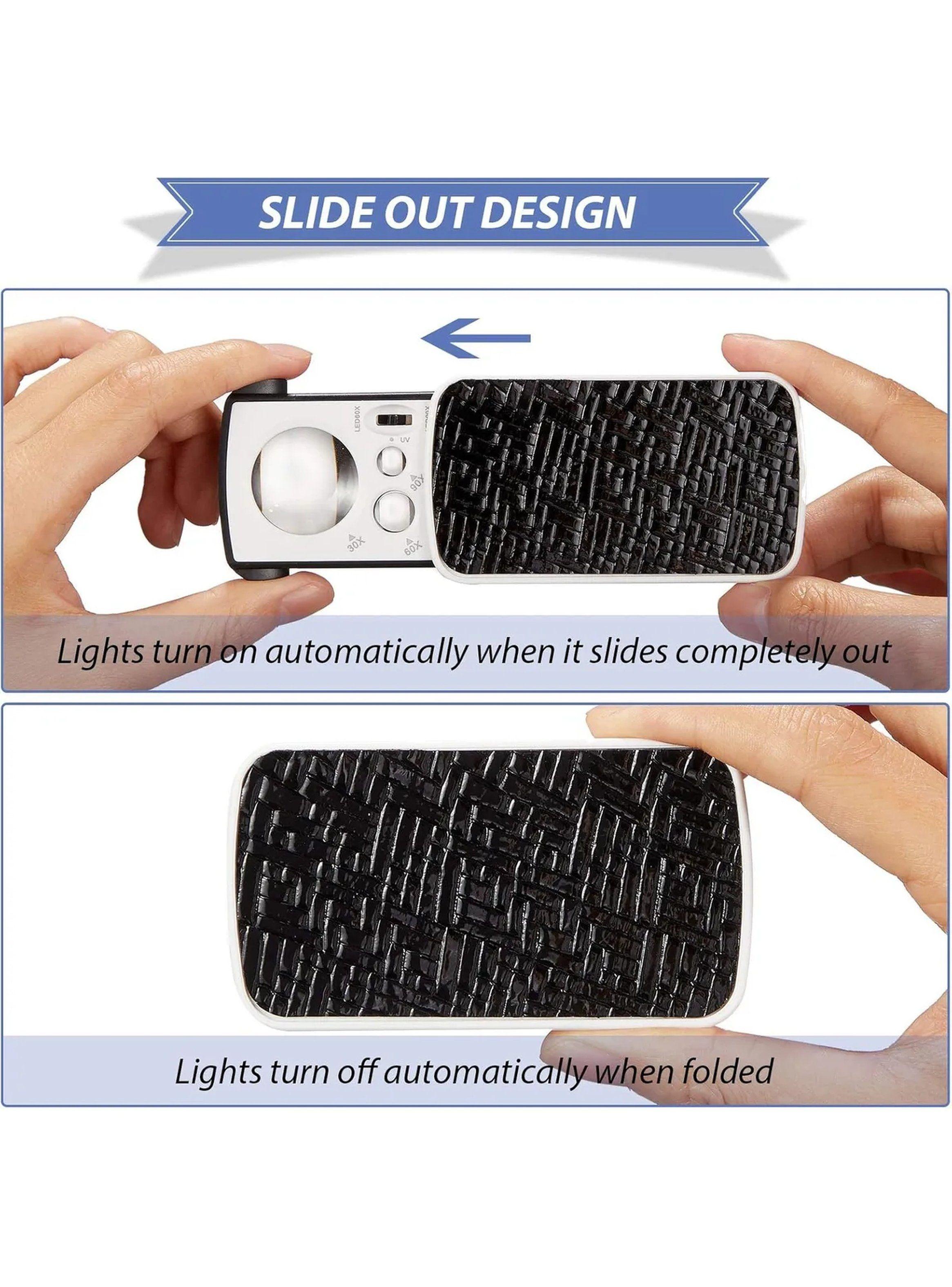 Lupa Plegable con Luz LED 30X 60X Negro-4