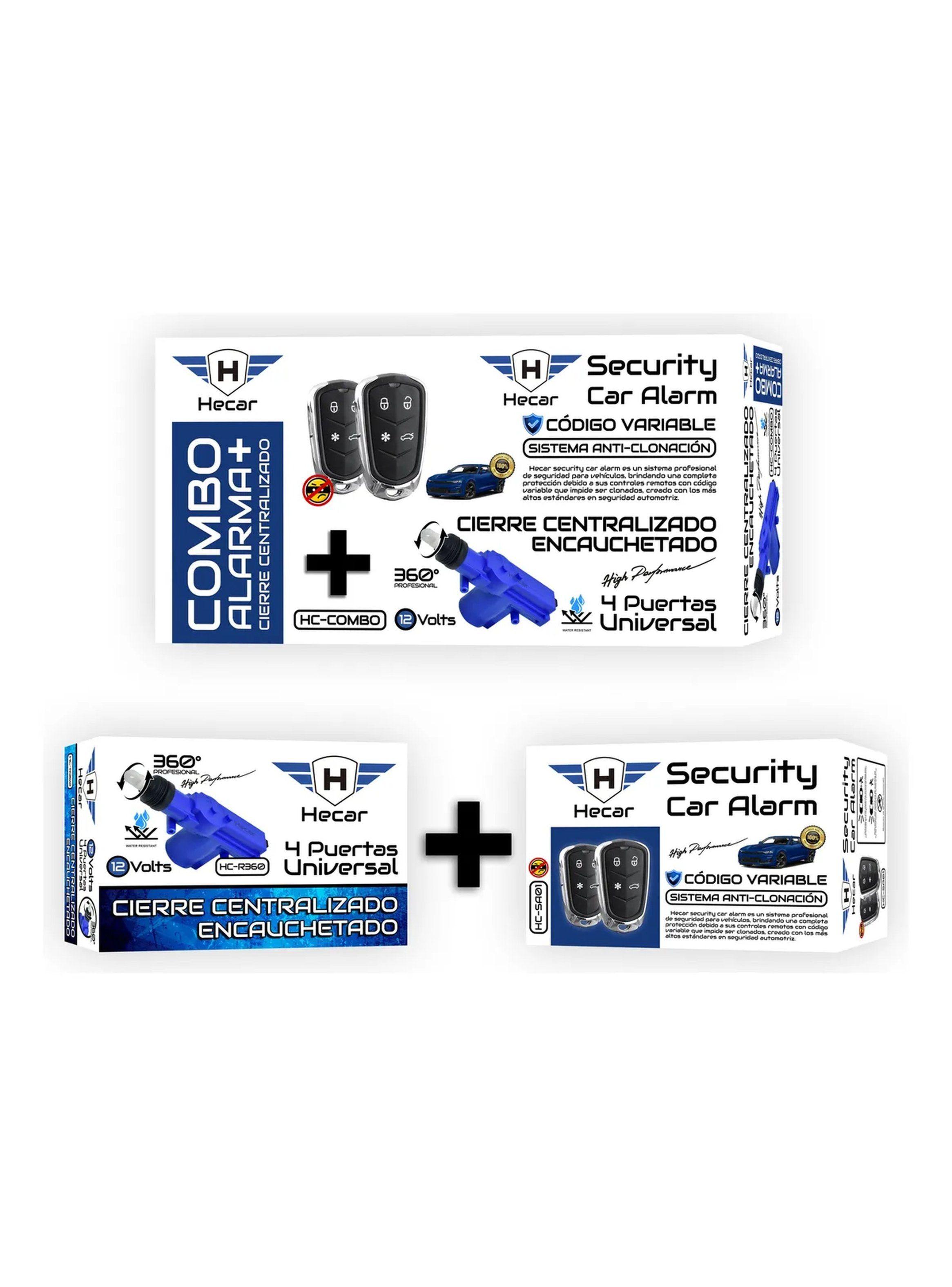 Combo Alarma Automóvil Universal Código Variable | Sistema Anti-Clonación-1