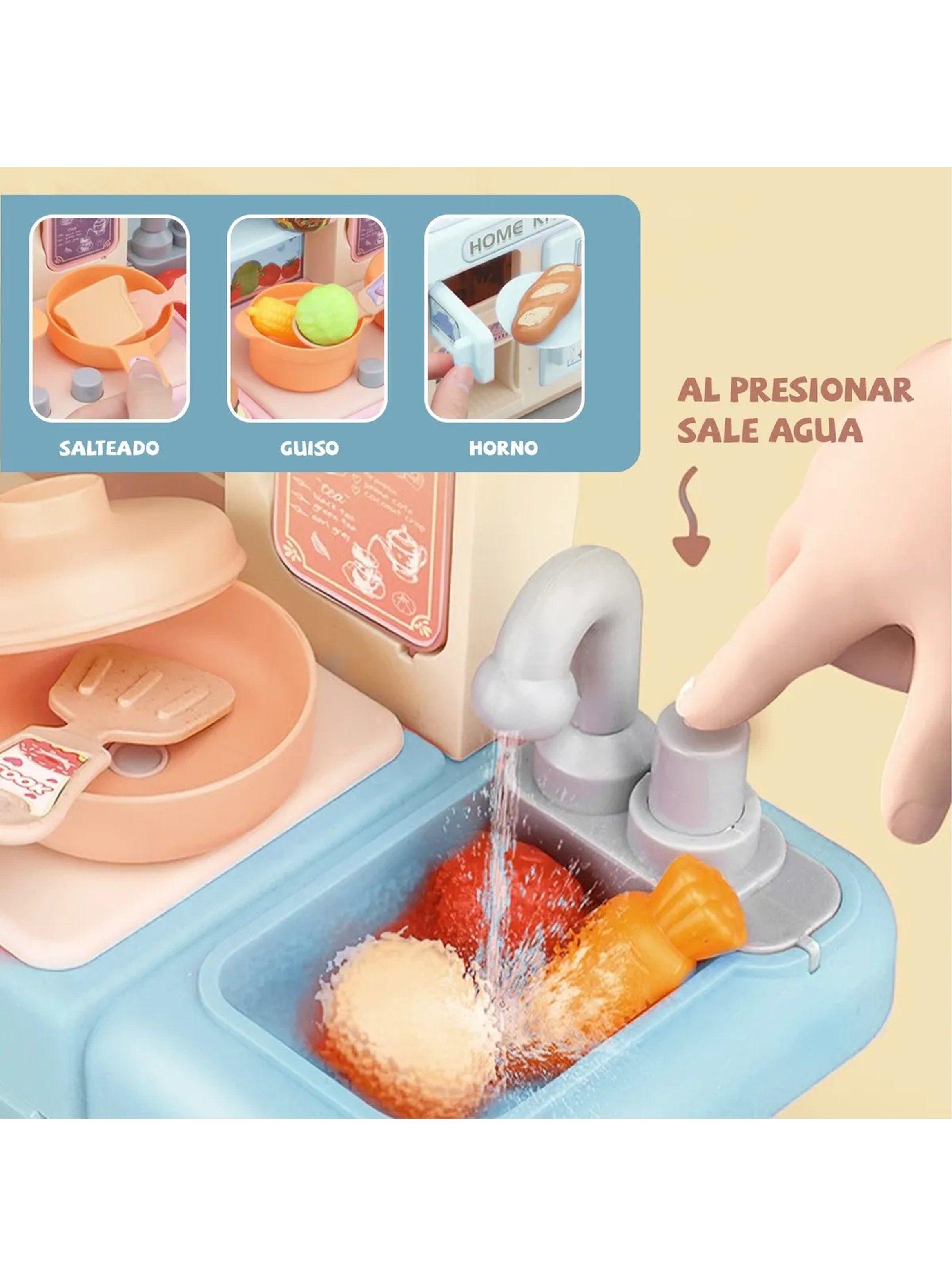 Juego de Cocina Infantil con Accesorios y Grifo Funcional | Juguete Educativo-1