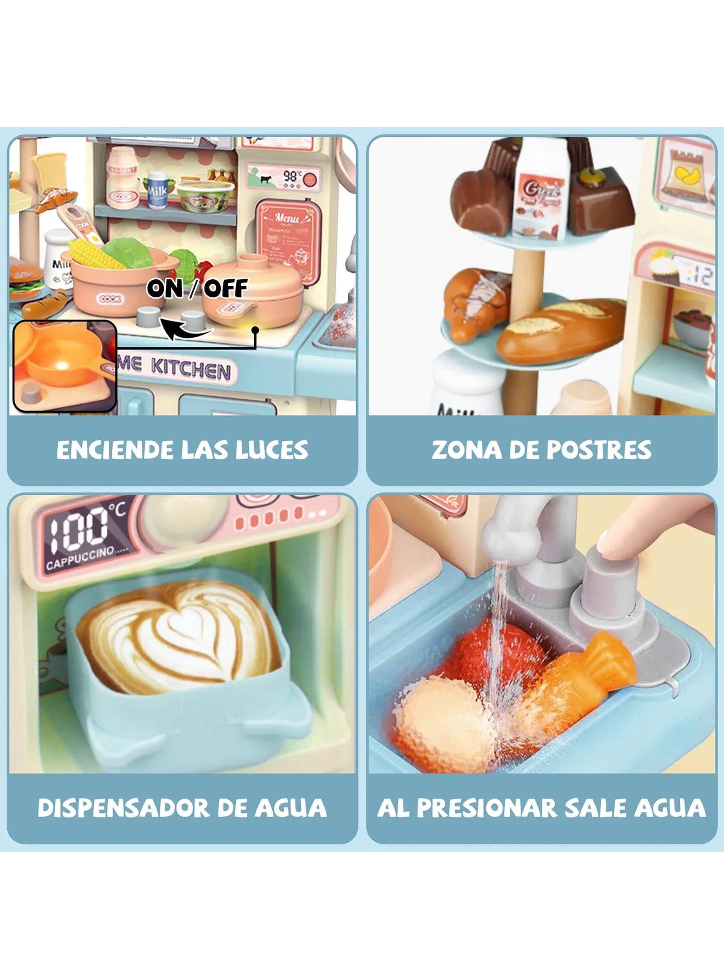 Juego de Cocina Infantil con Accesorios y Grifo Funcional | Juguete Educativo-3