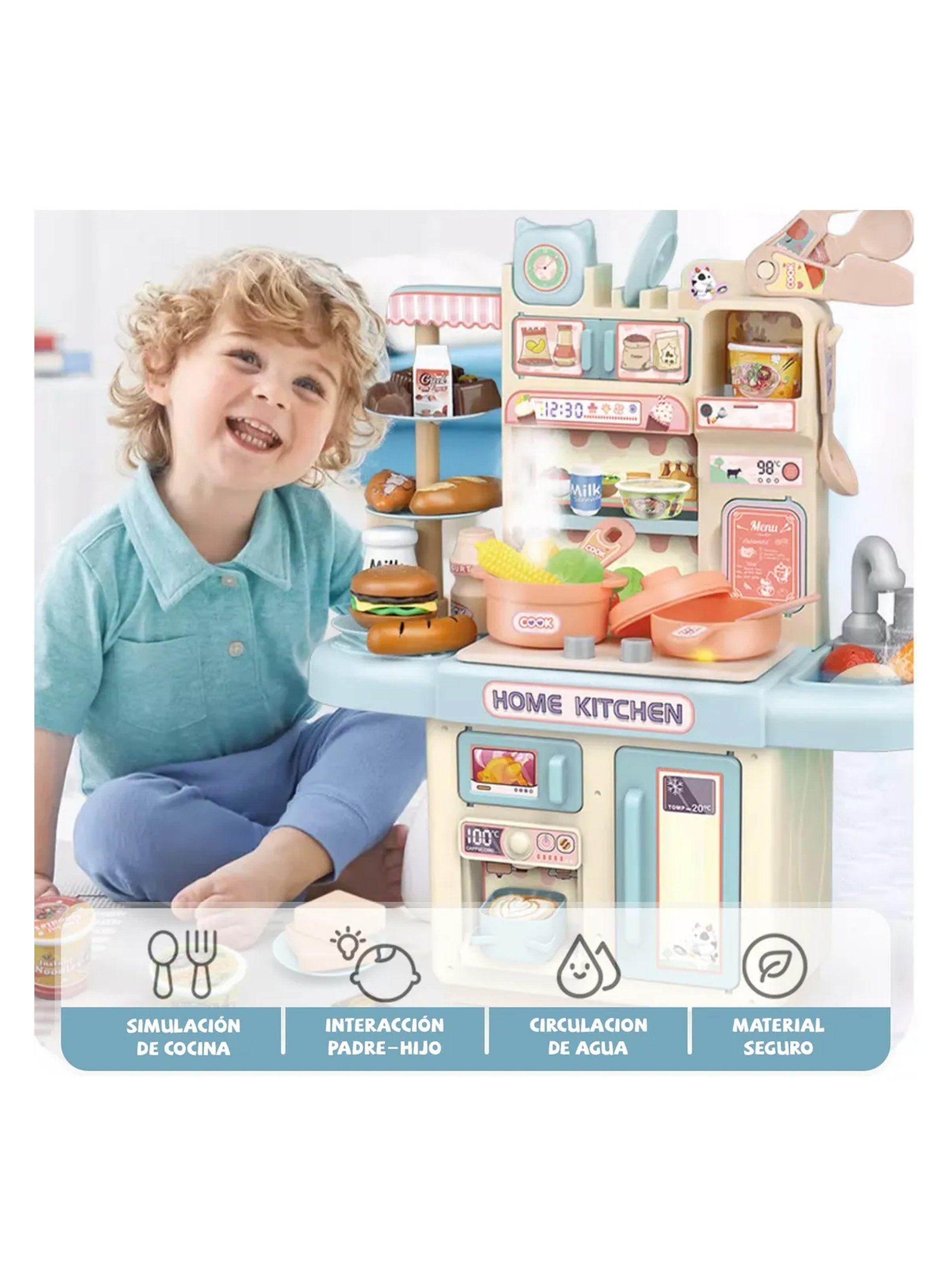 Juego de Cocina Infantil con Accesorios y Grifo Funcional | Juguete Educativo-4