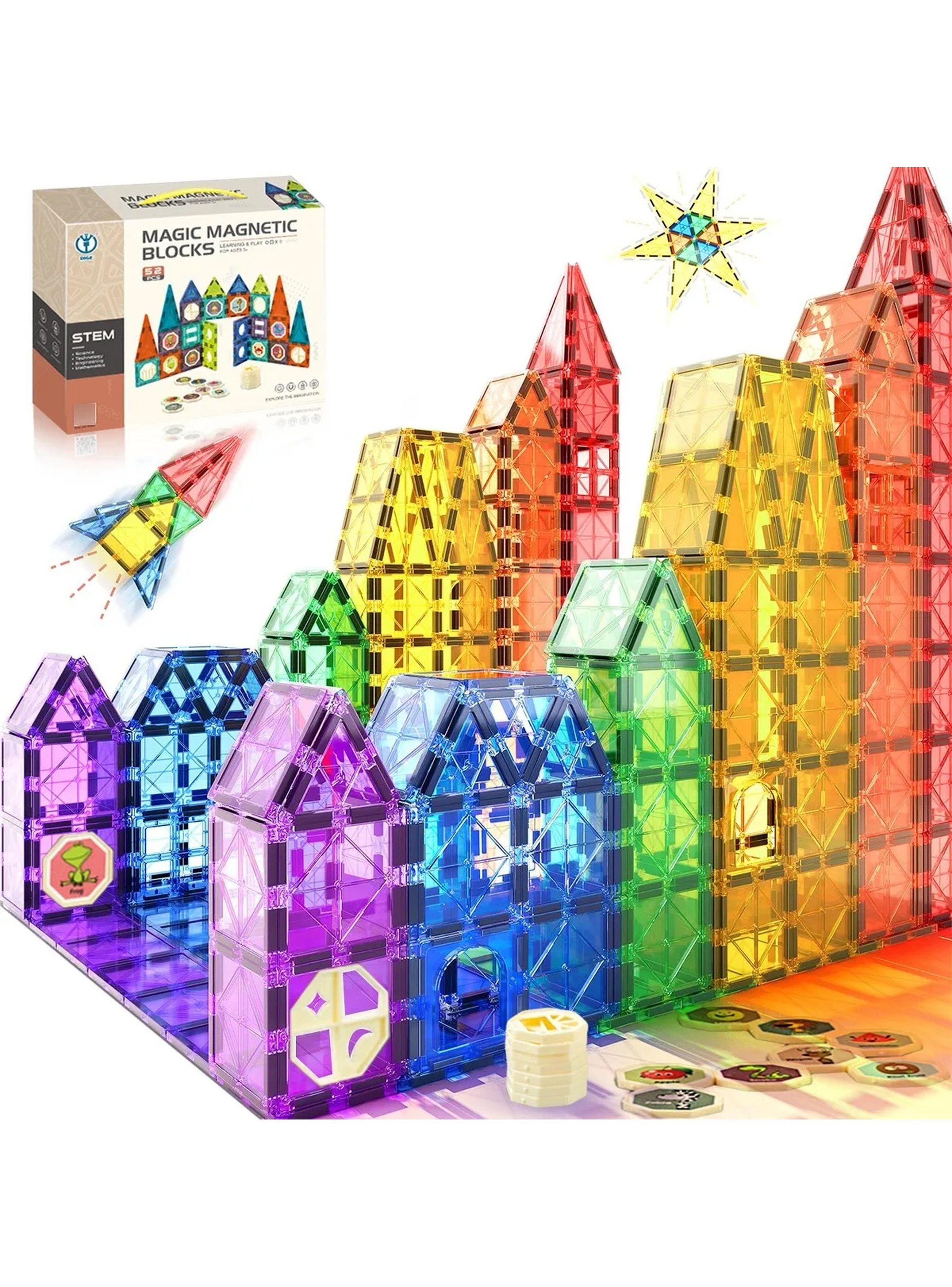 Bloques Magnéticos Educativos Multicolor Plástico ABS Imantados-0