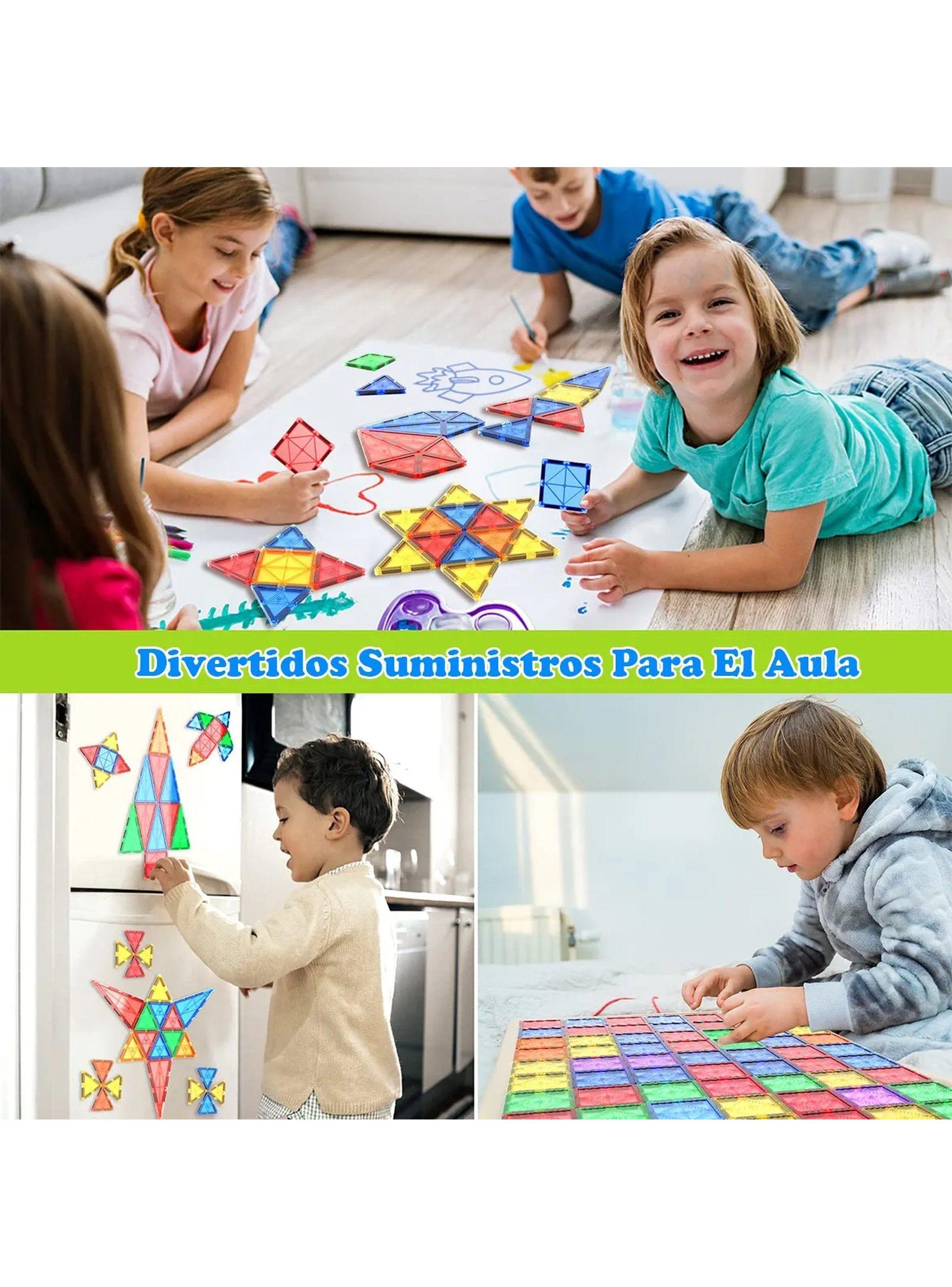 Bloques Magnéticos Educativos Multicolor Plástico ABS Imantados-6