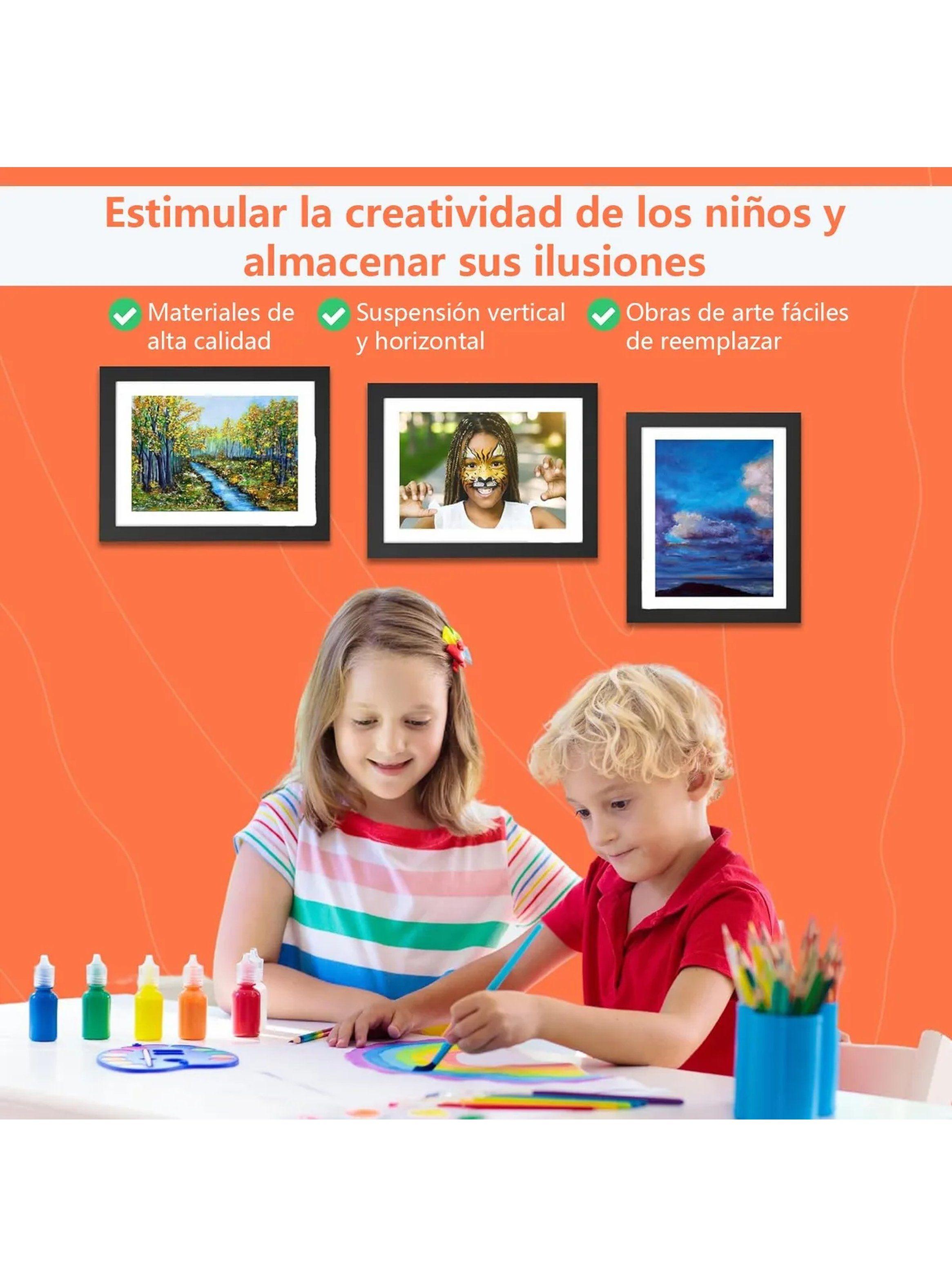 Marco de Exhibición Magnético MDF Negro Capacidad para 120 Hojas-3