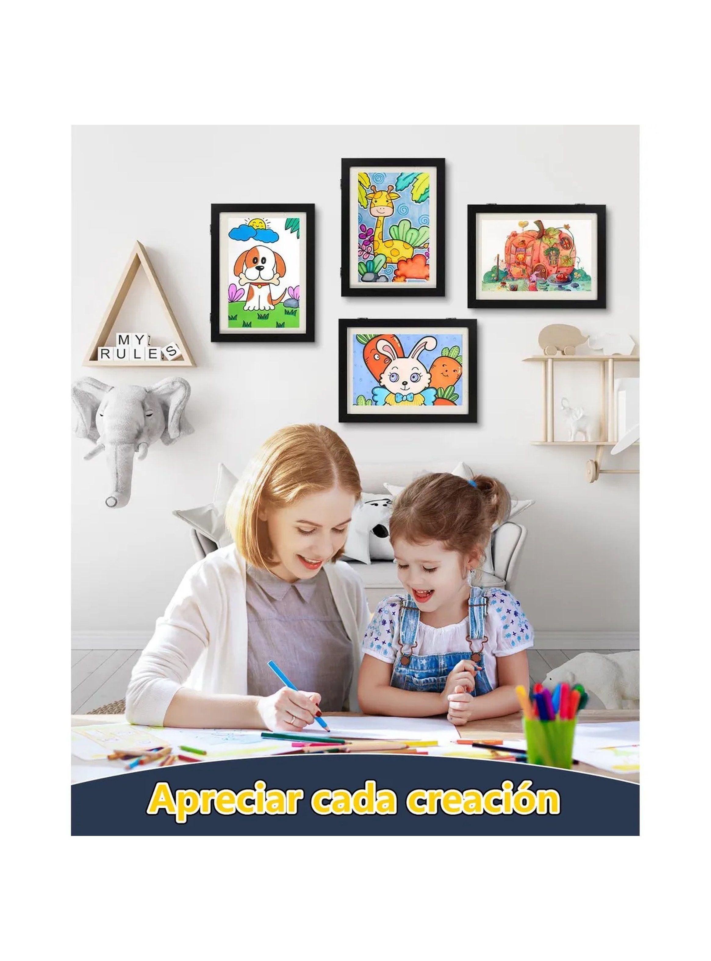 Marco de Exhibición Magnético MDF Negro Capacidad para 120 Hojas-4